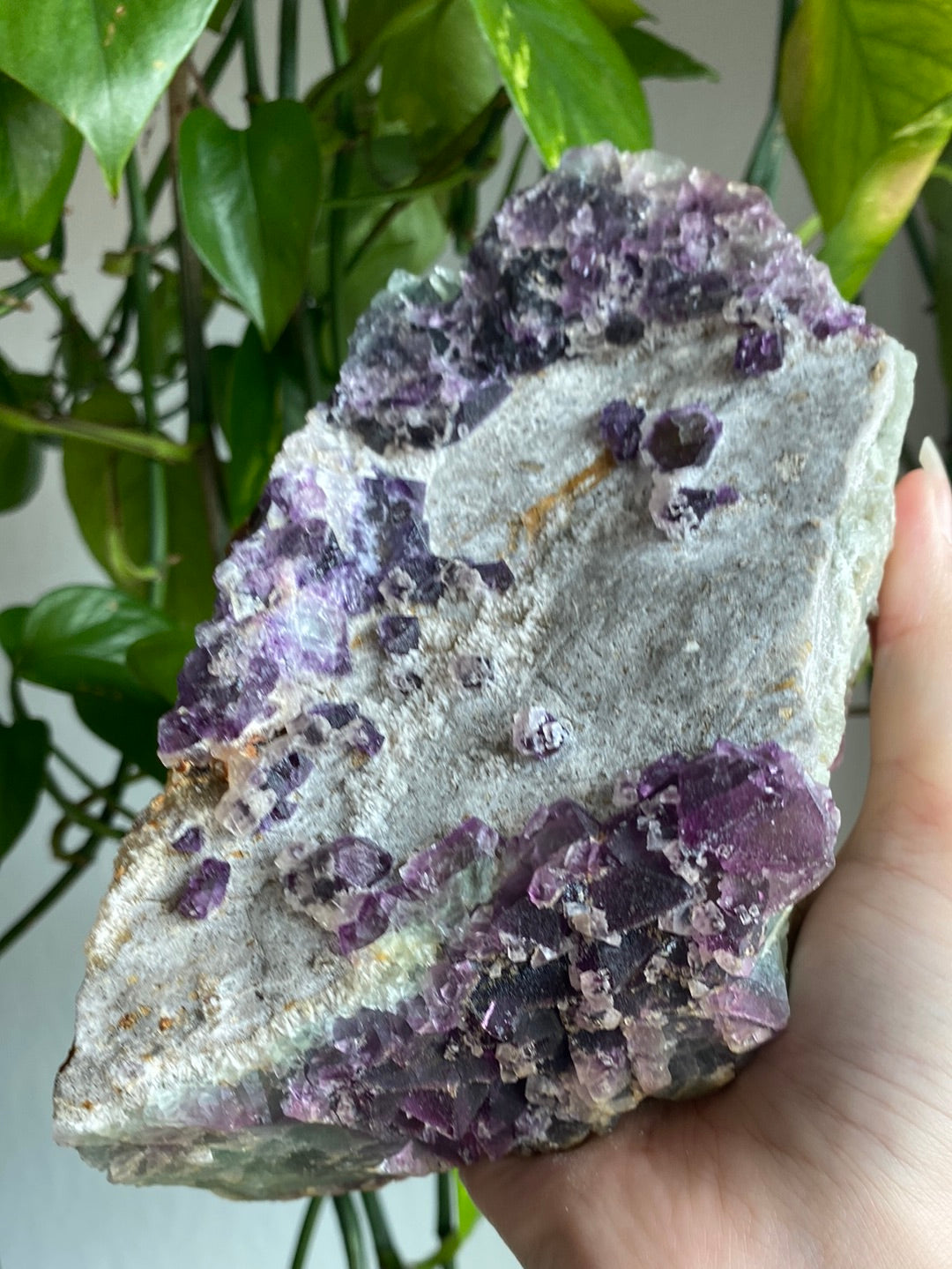 XL Unique Magenta/Green Cubic Fluorite Specimen