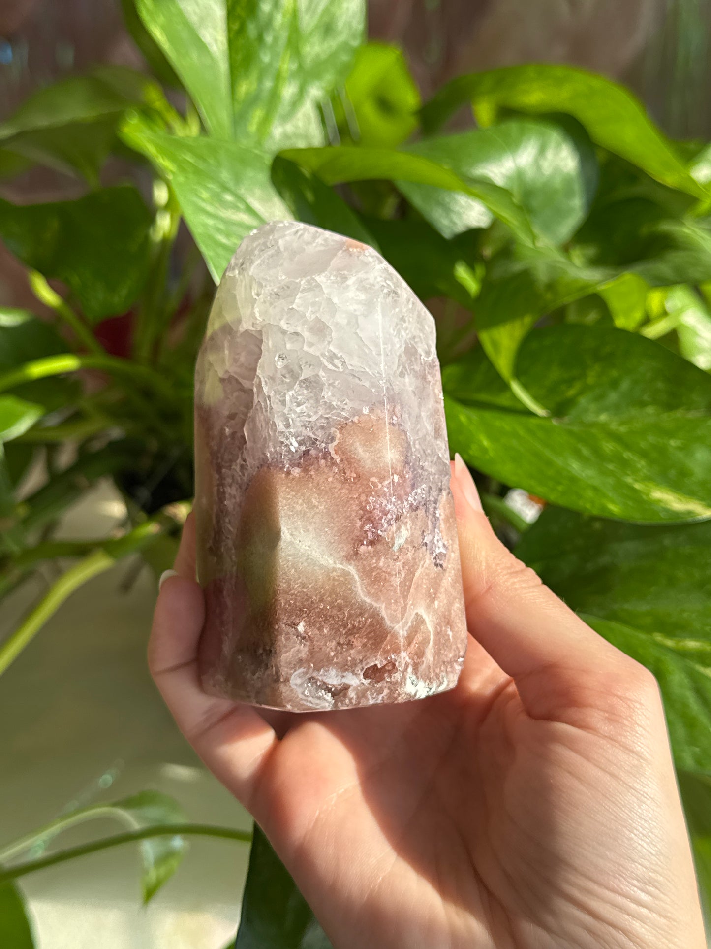 Druzy Sparkly Pink Amethyst & Quartz & Amethyst High Grade Tower