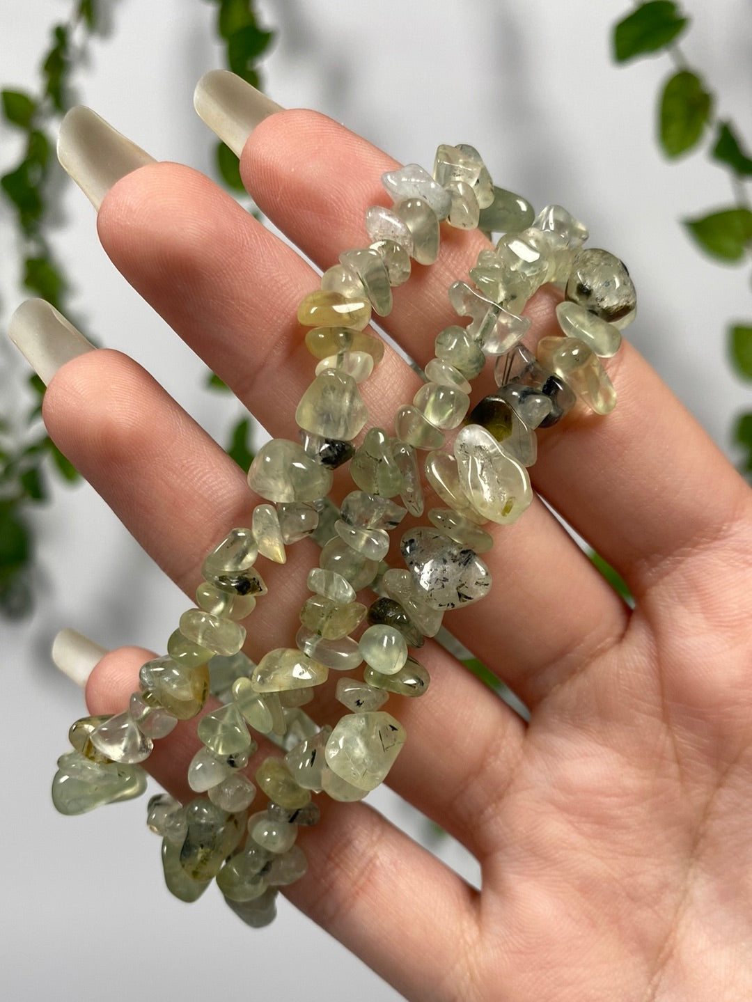 Prehnite Chip Bracelet