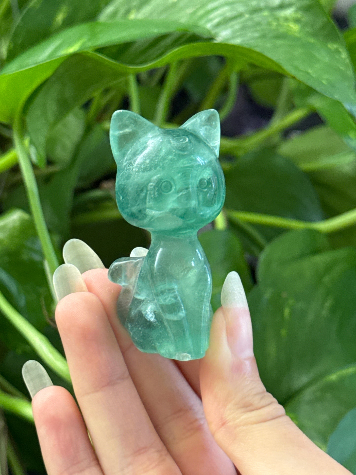 Green Fluorite Sailor Moon Luna Kitty
