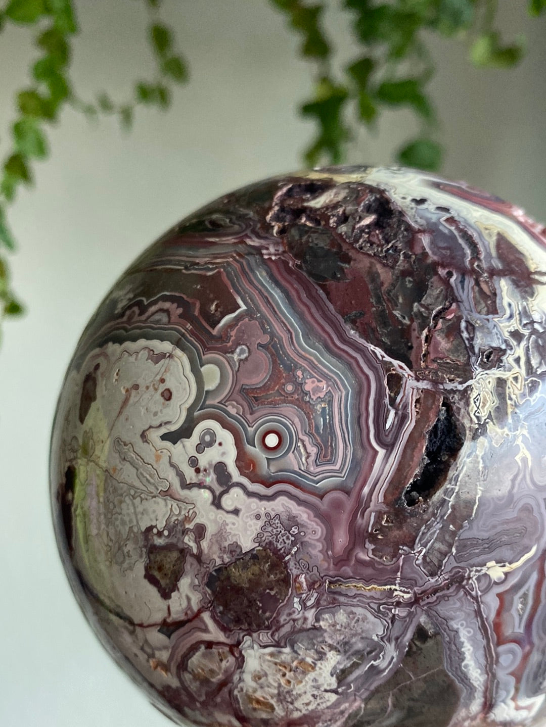 XL Mexican Orbicular Crazy Lace Agate Sphere (3lbs)