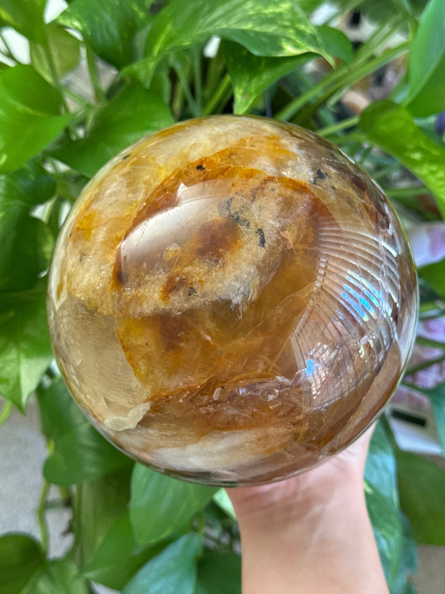 Enhydro Bubble XL Fire Quartz Sphere 125mm