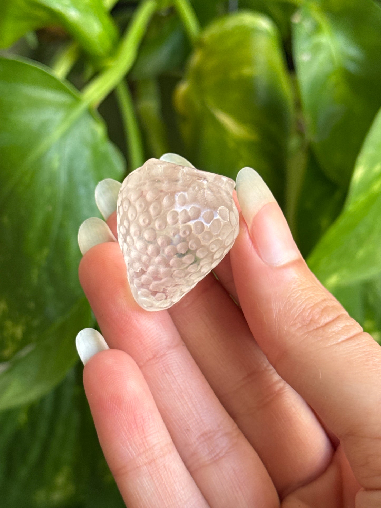 Clear Quartz Strawberry