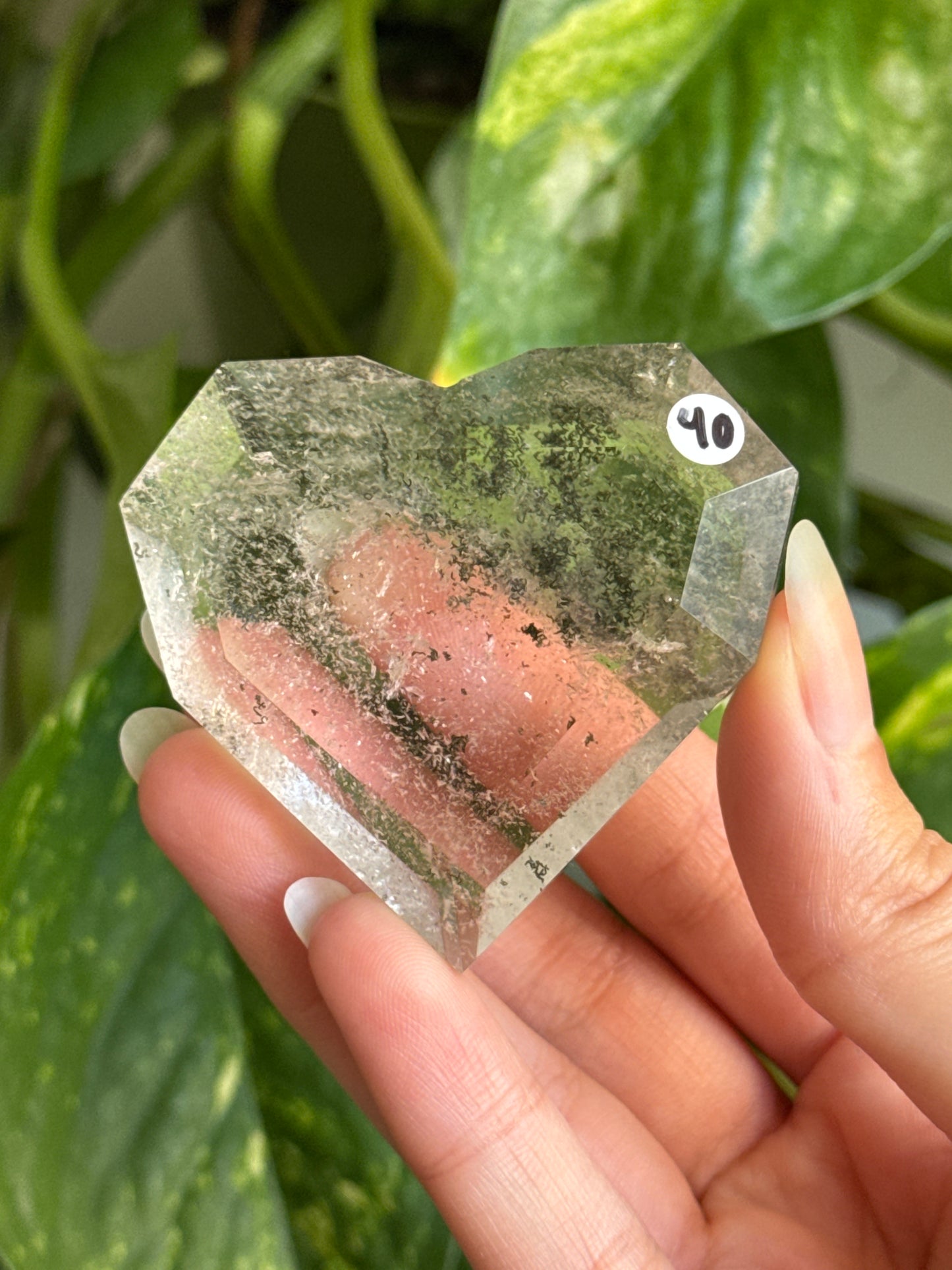 Garden Quartz Geometric Heart
