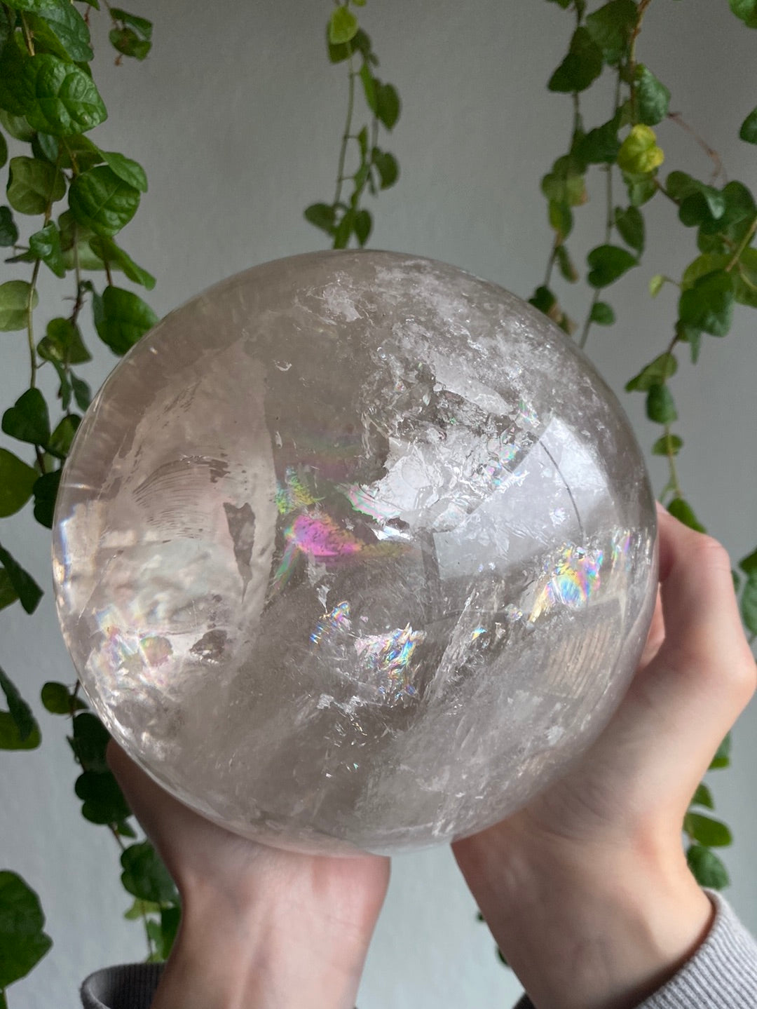 XXL Smoky Quartz Rainbow Sphere (10lbs)