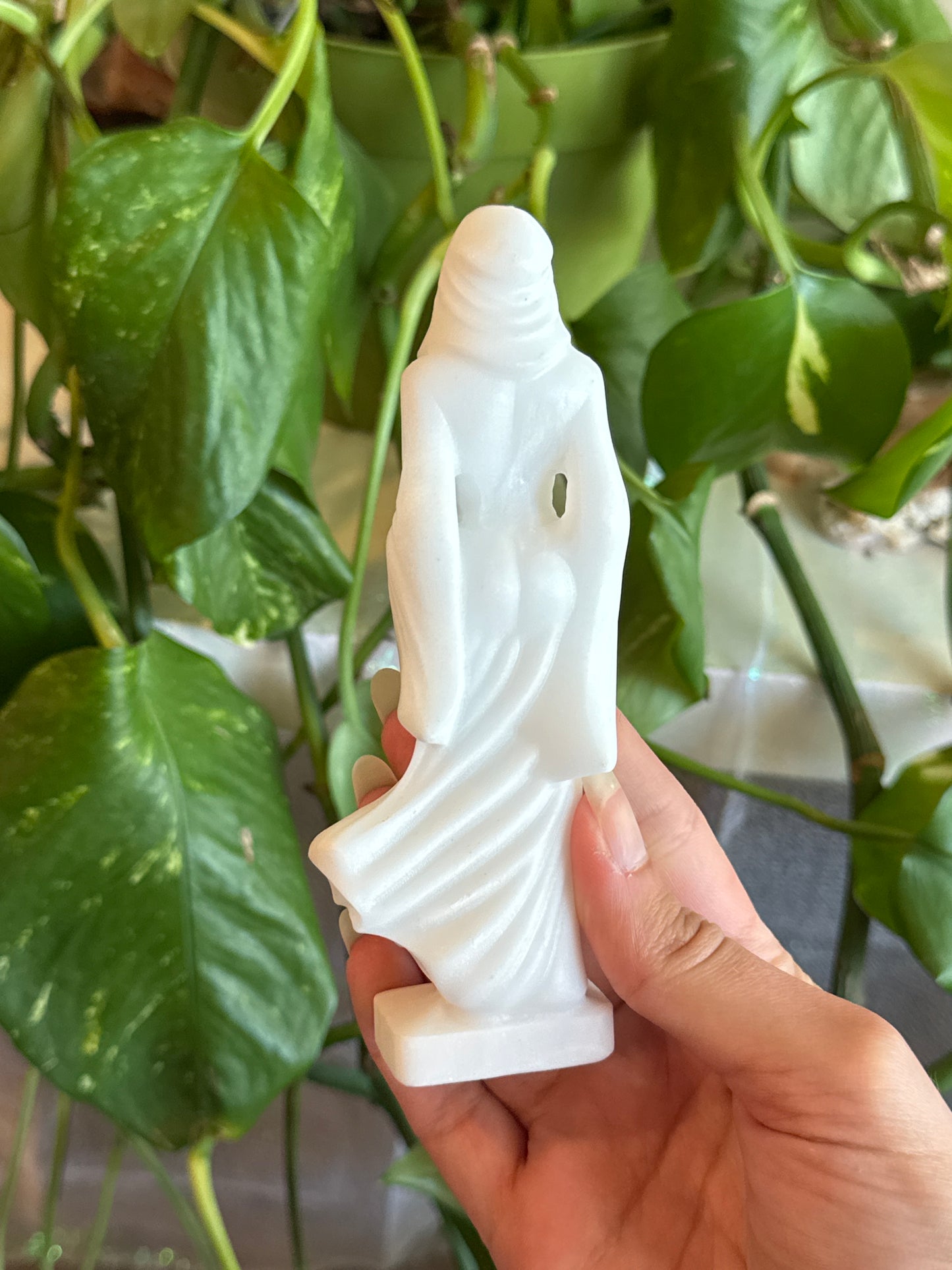 White Calcite Hooded Women