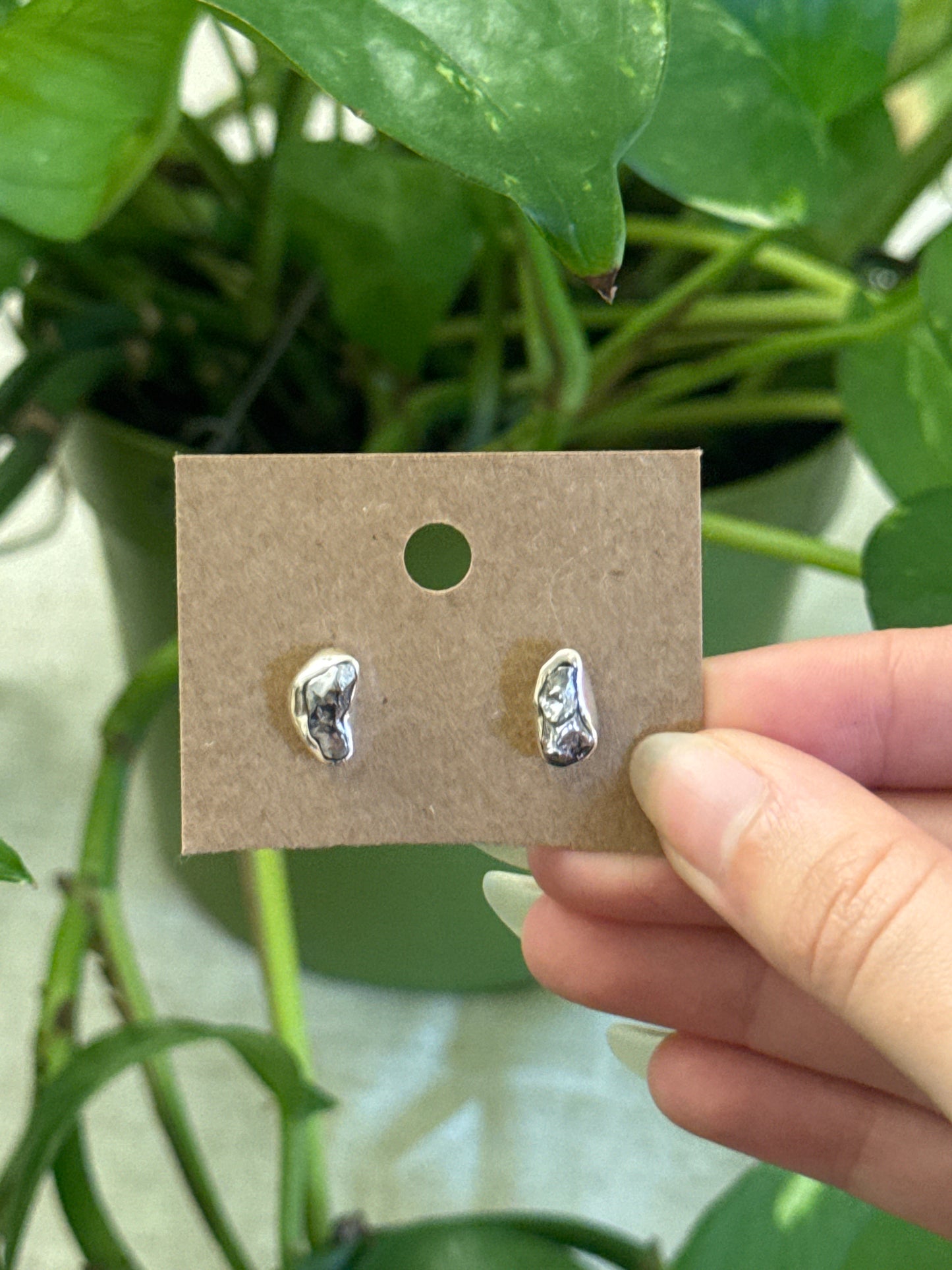 Meteorite Stud 925 Sterling Silver Earring | You Pick