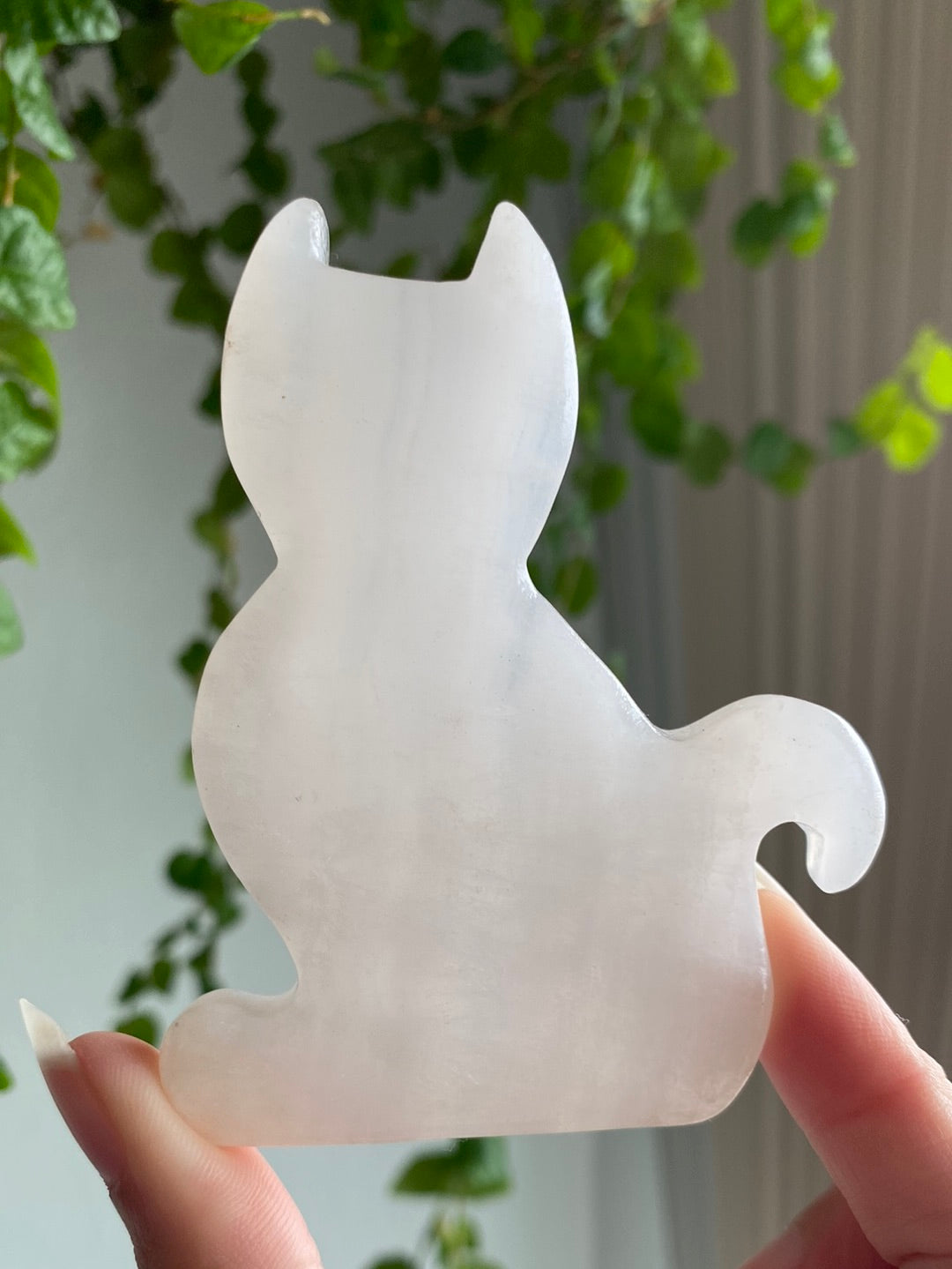 Self Standing Pink Calcite Cat