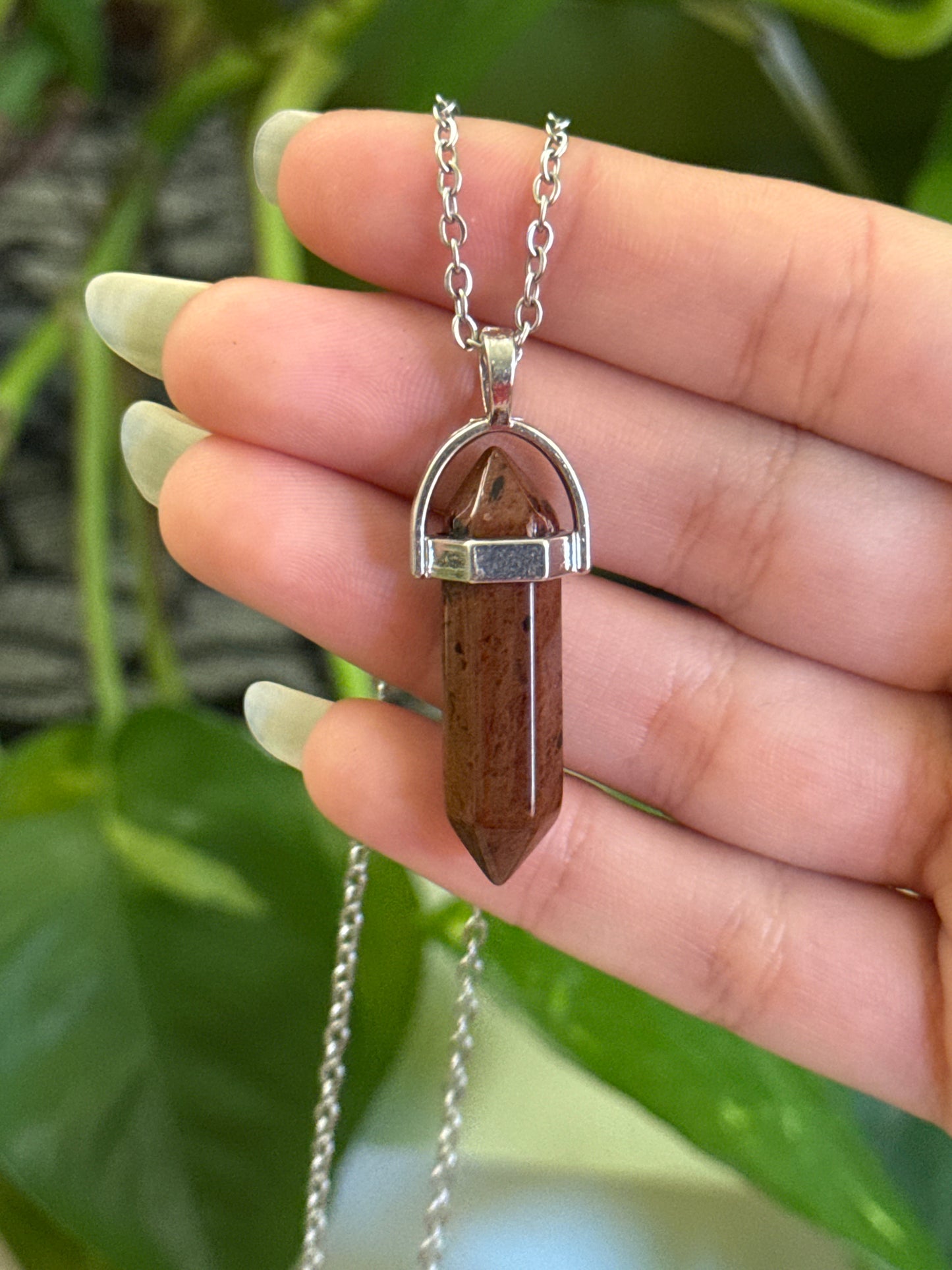 Red Jasper Point Necklace