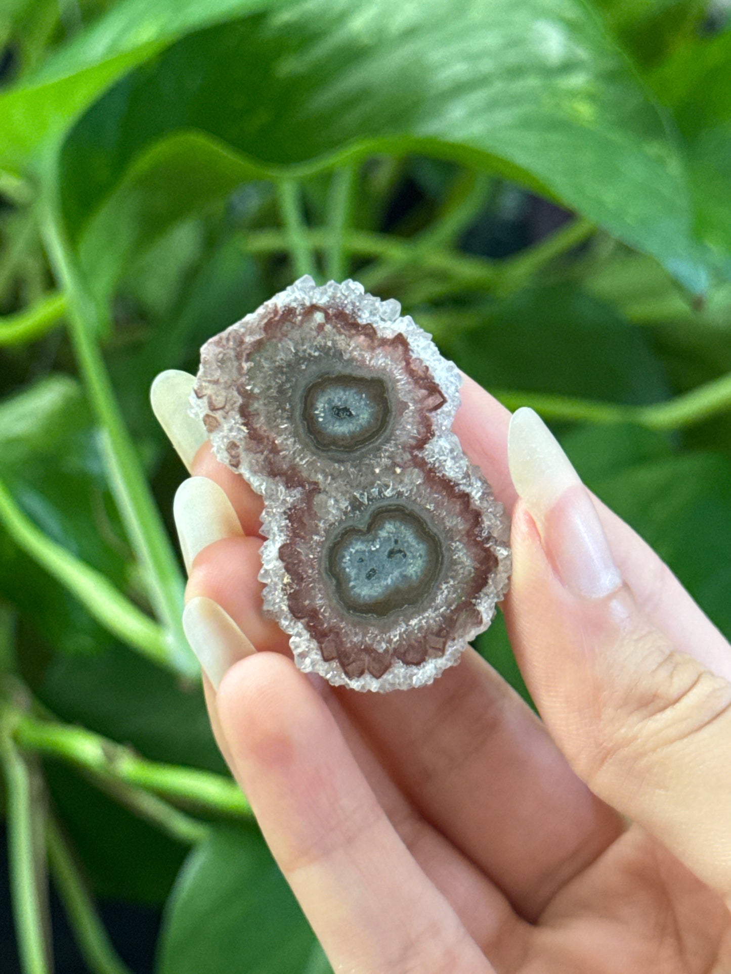 Rare “Figure 8” Red Amethyst Stalactite