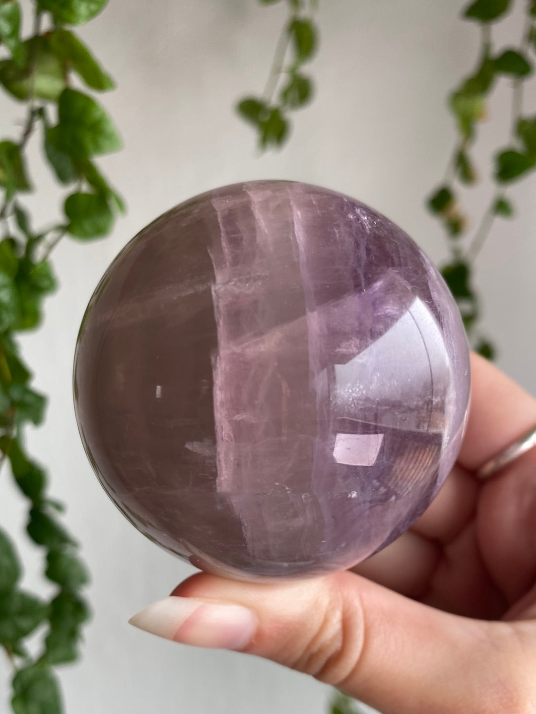Magenta Fluorite Sphere With Mica