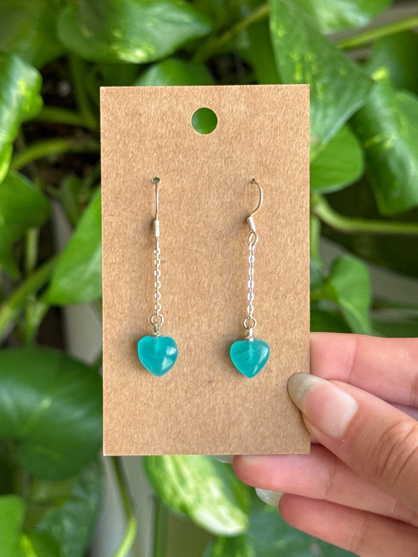 Gemmy Amazonite Heart Earrings