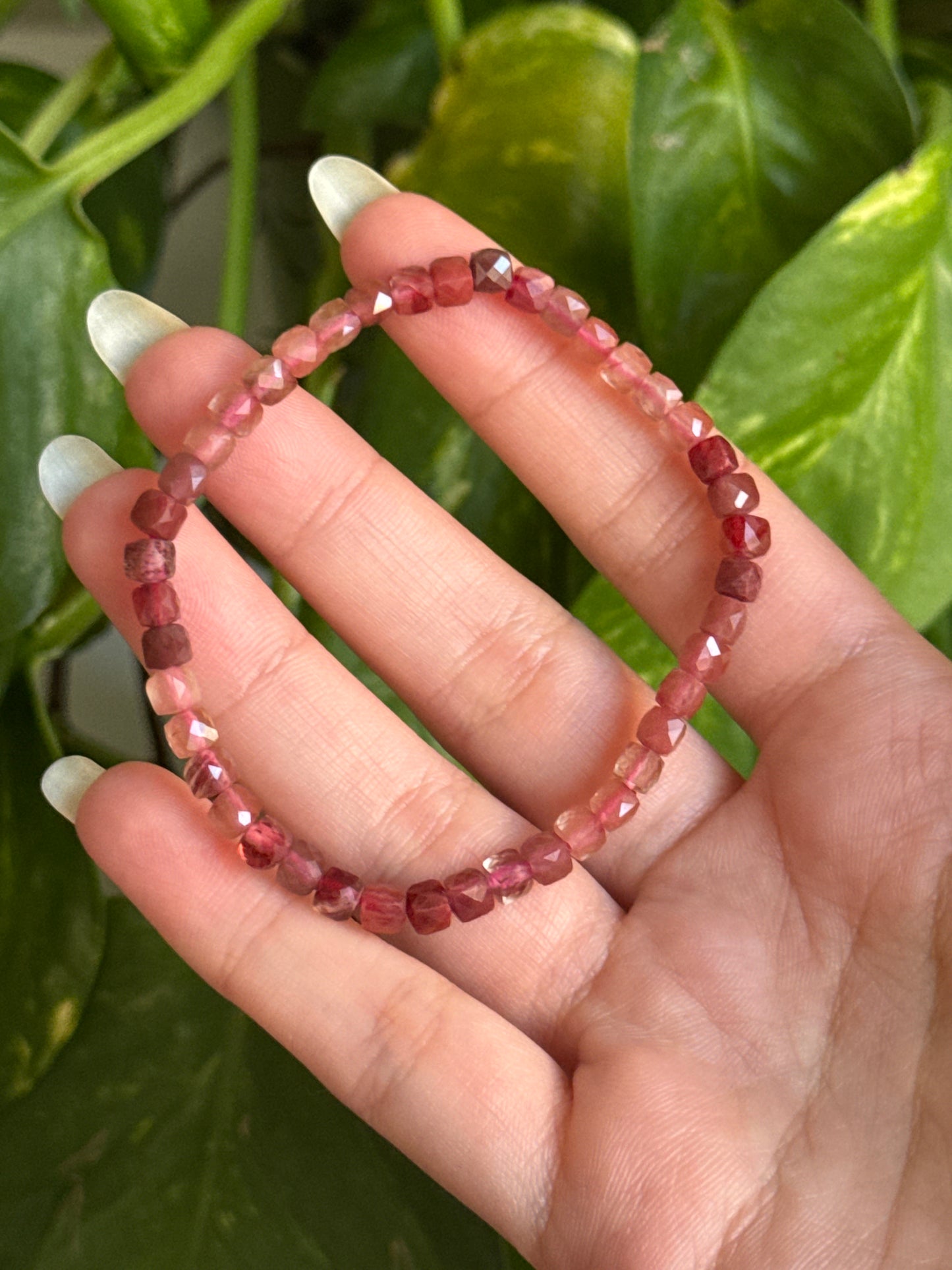 Faceted Fire Quartz Bracelet