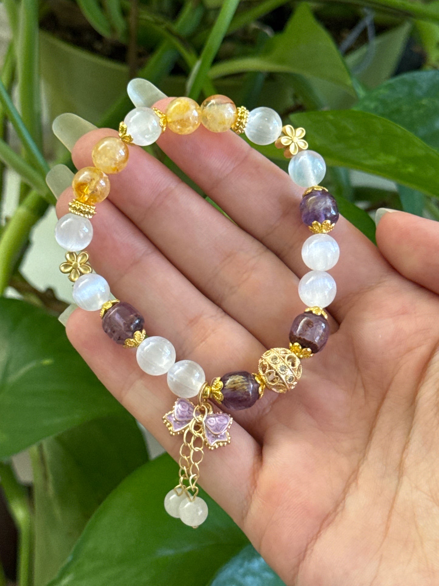 Golden Healer & Selenite & Amethyst Bracelet