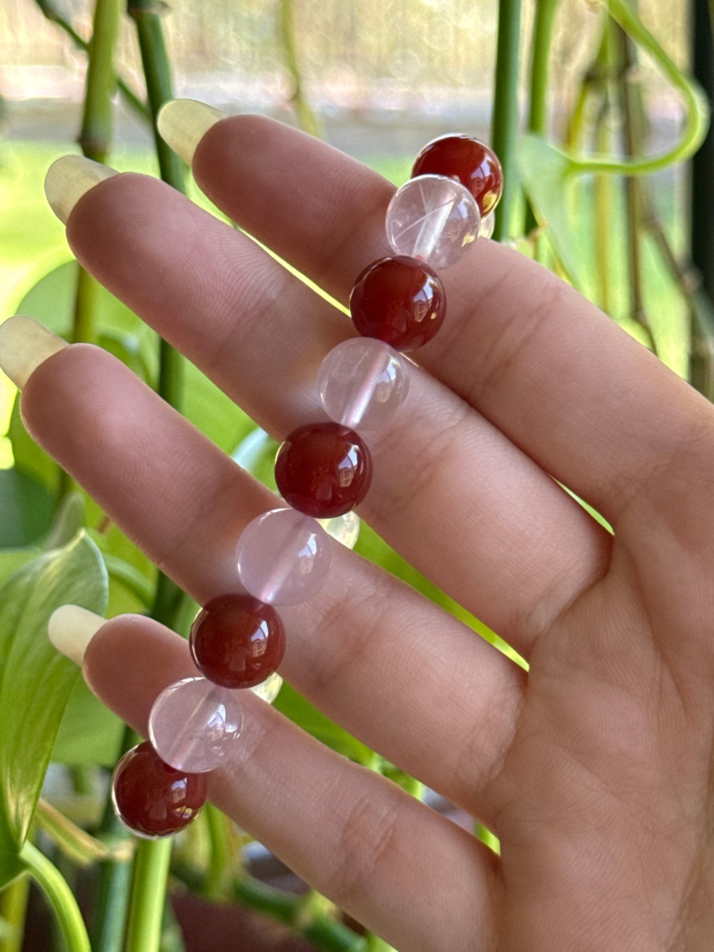 Rose Quartz & Carnelian “Kyo” Bracelet