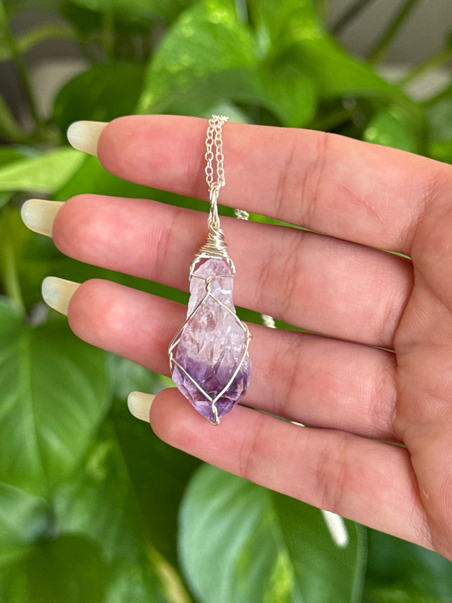 Amethyst Cluster Necklace A