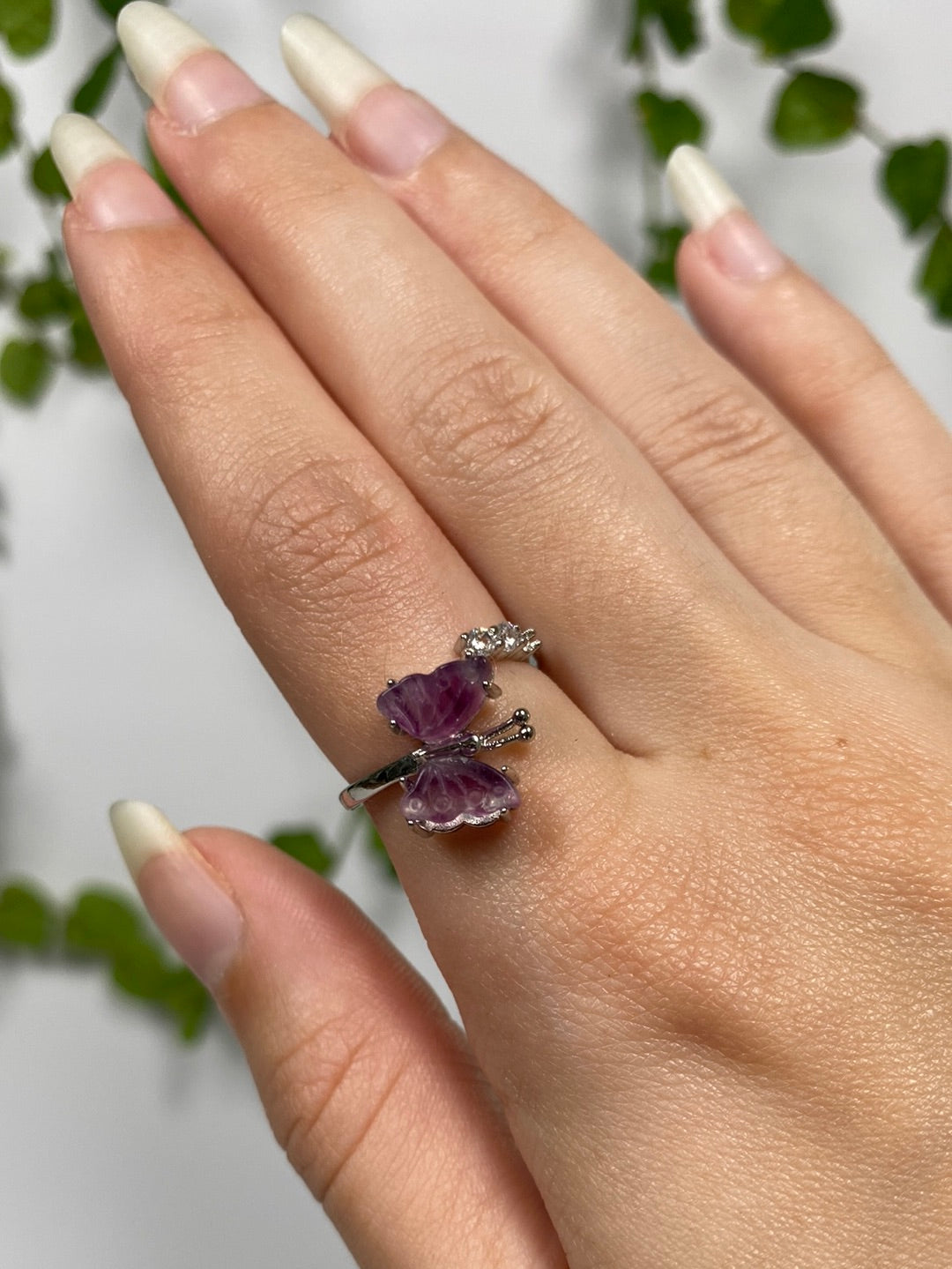 Fluorite Butterfly Ring