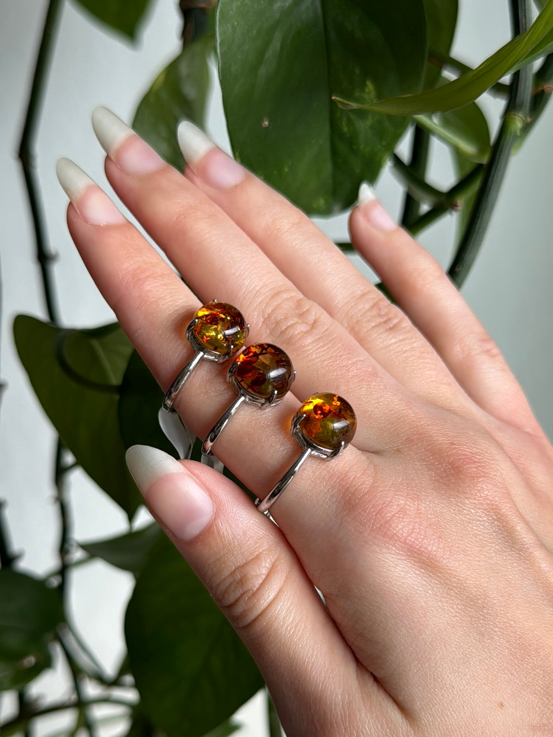 Amber Adjustable Ring