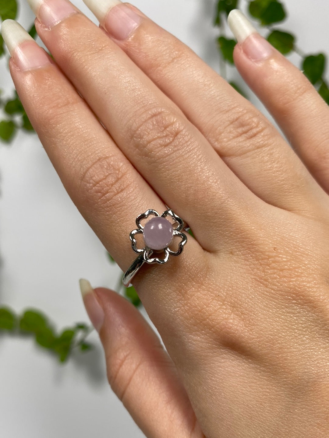 Kunzite Spinny Flower Ring