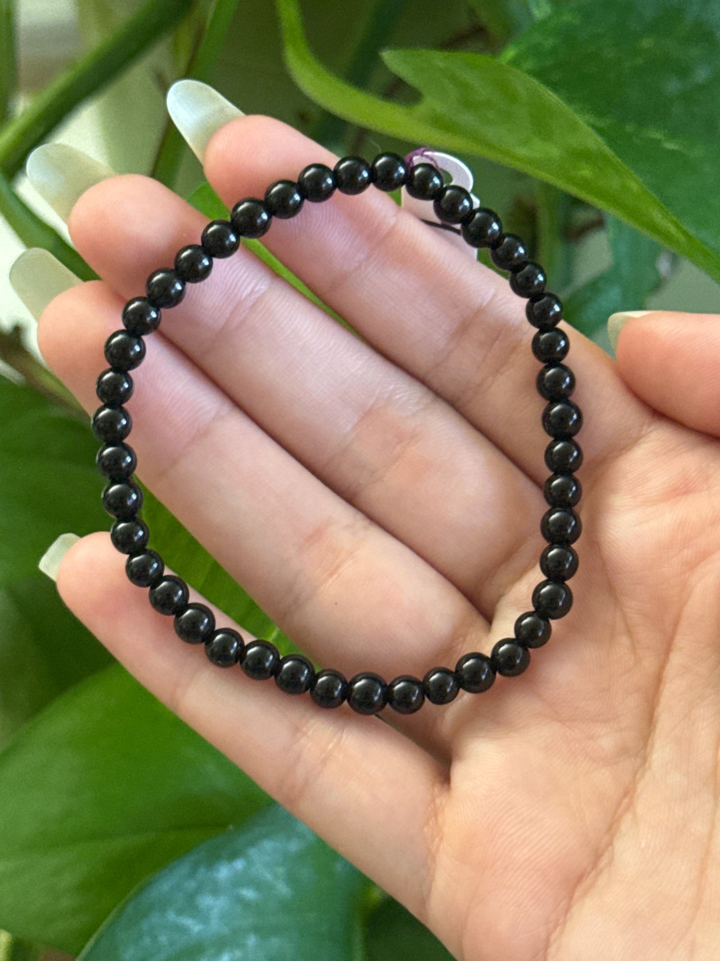 Obsidian Dainty Bracelet