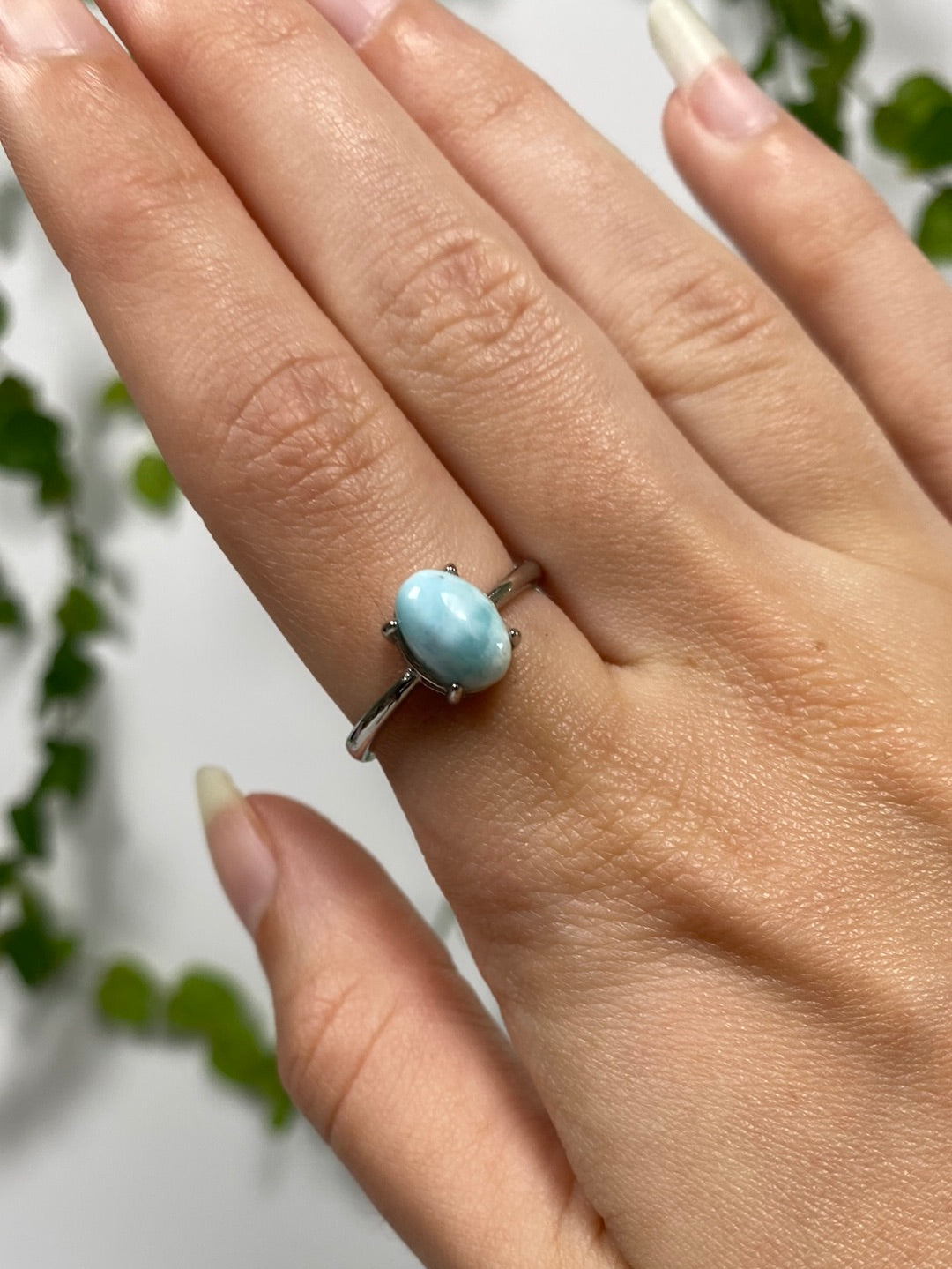 Larimar Adjustable Ring