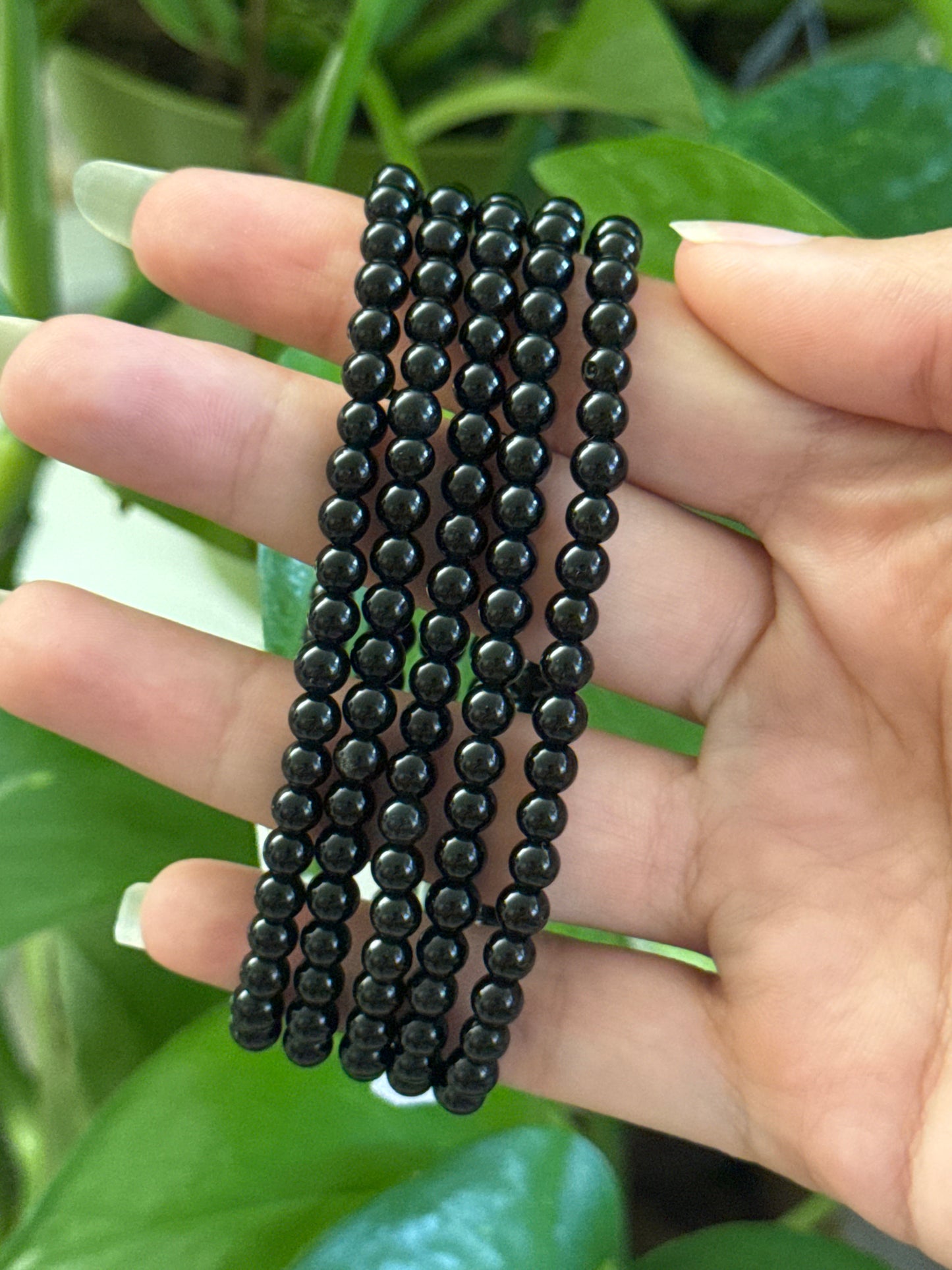 Obsidian Dainty Bracelet