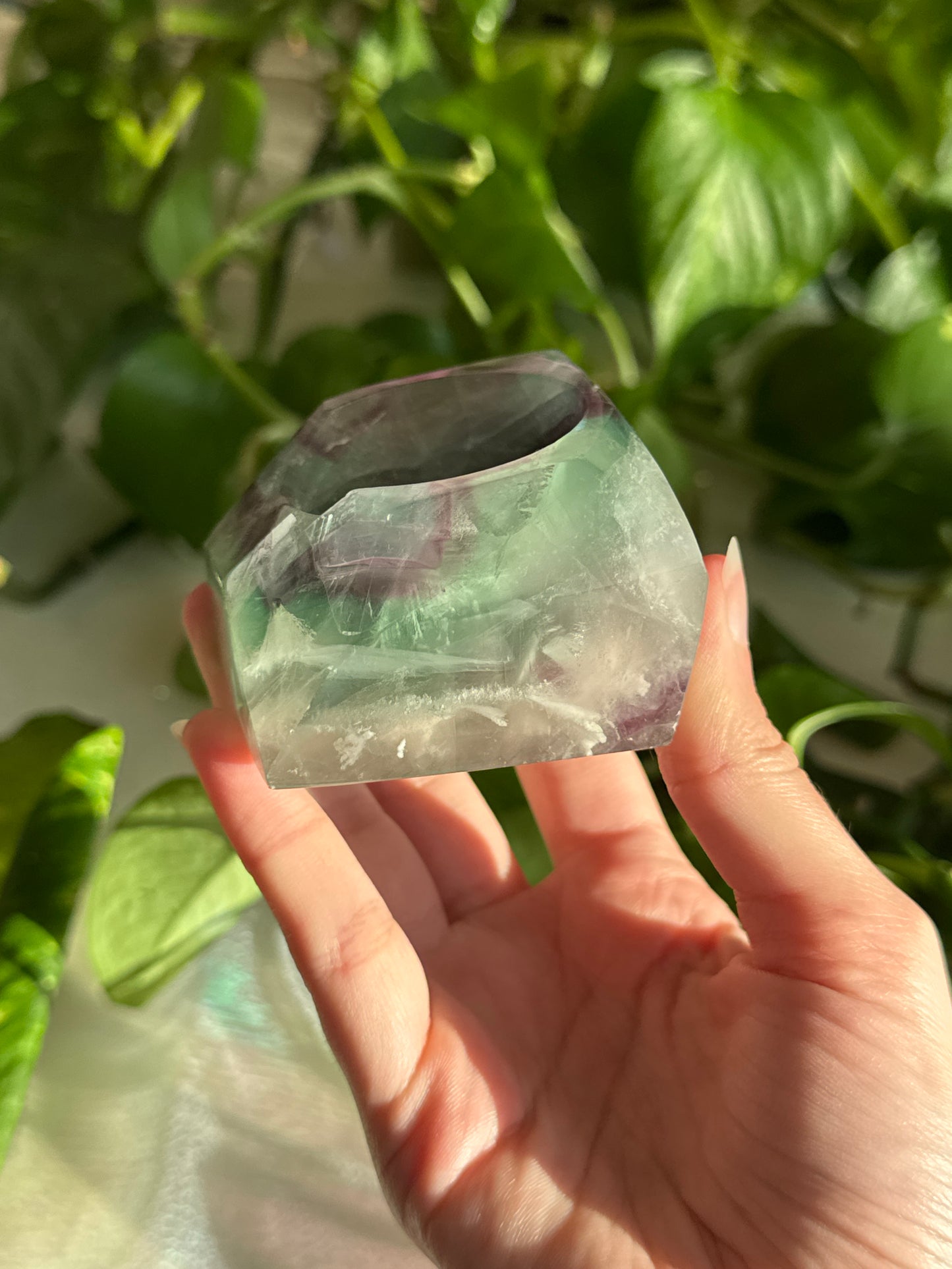 Fluorite Candle Holder