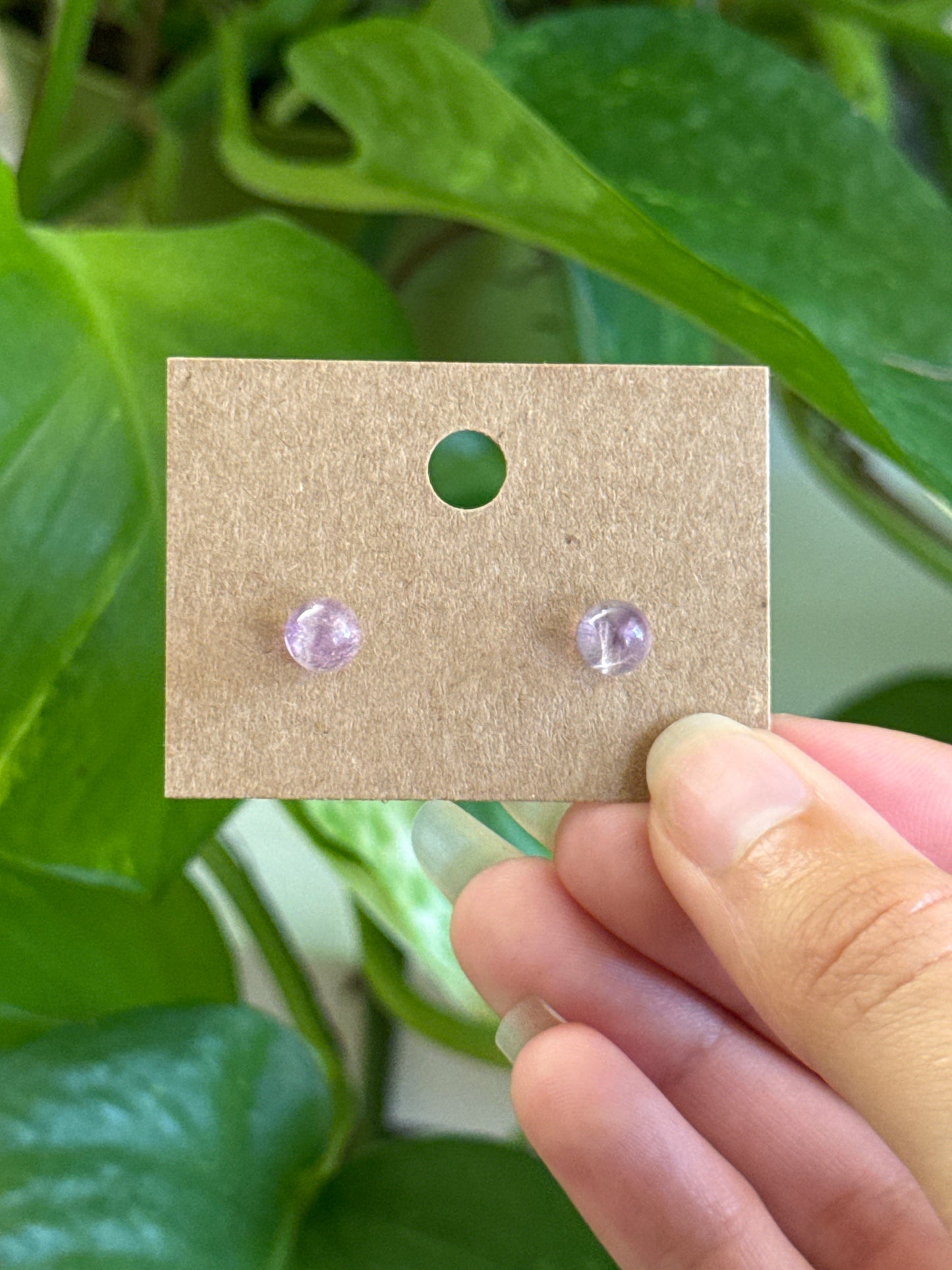 Phantom Amethyst Stud Earrings