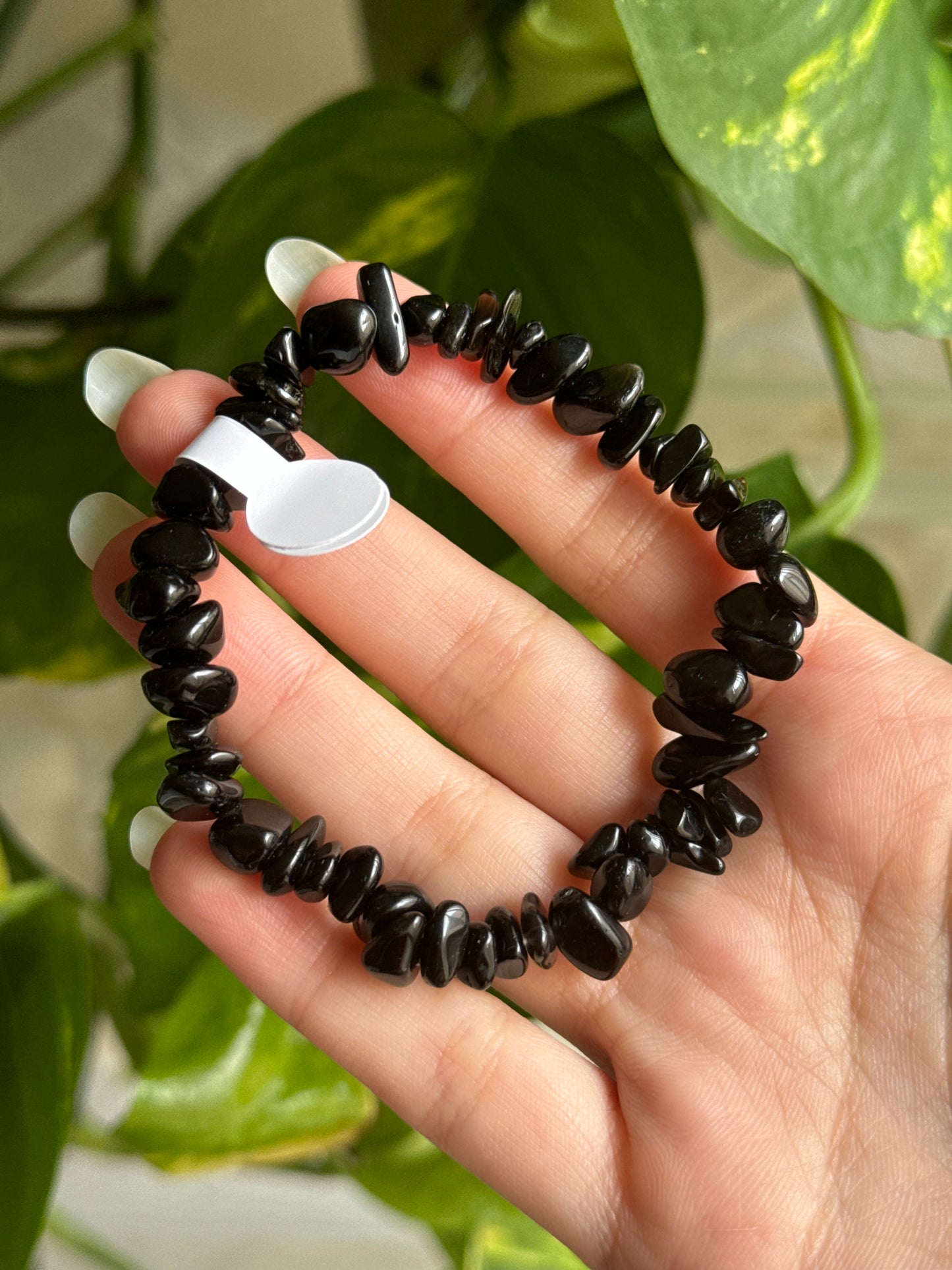 Obsidian Chip Bracelet