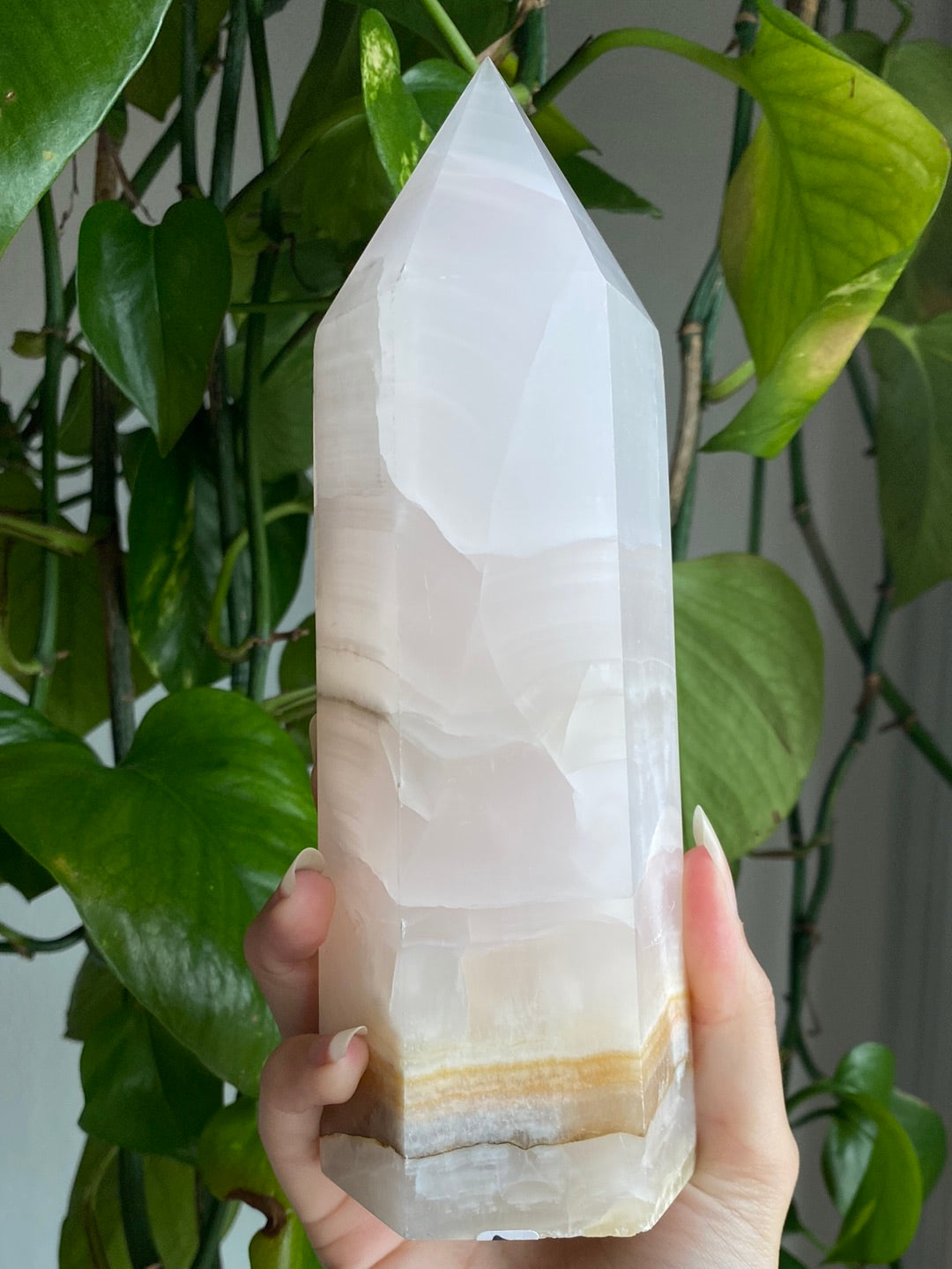XL Pink Calcite Tower (UV Reactive)
