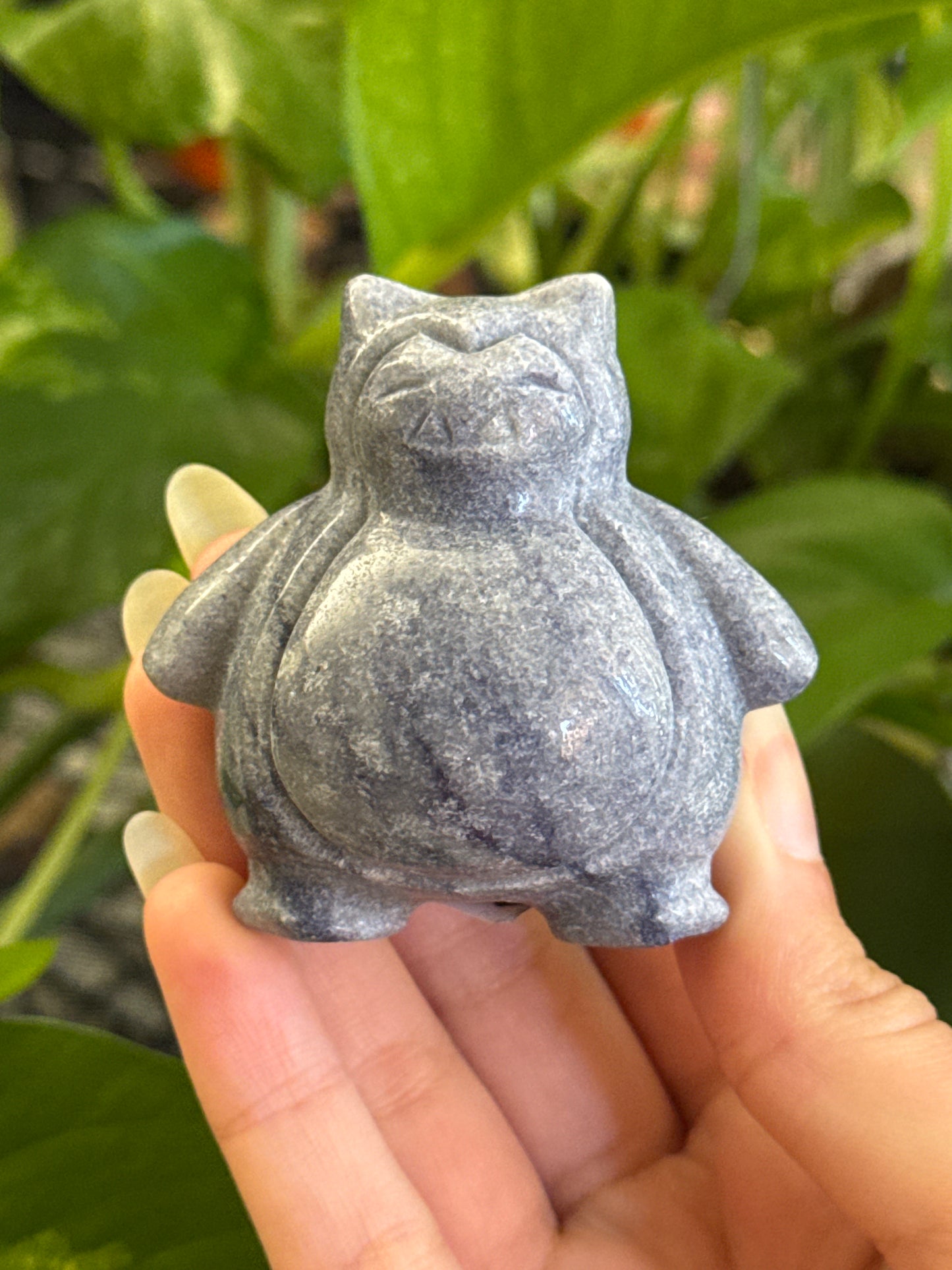 Blue Aventurine Chubby Snorlax (self standing)
