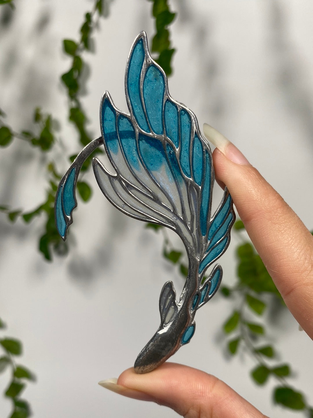 Blue Fish Ear Cuff