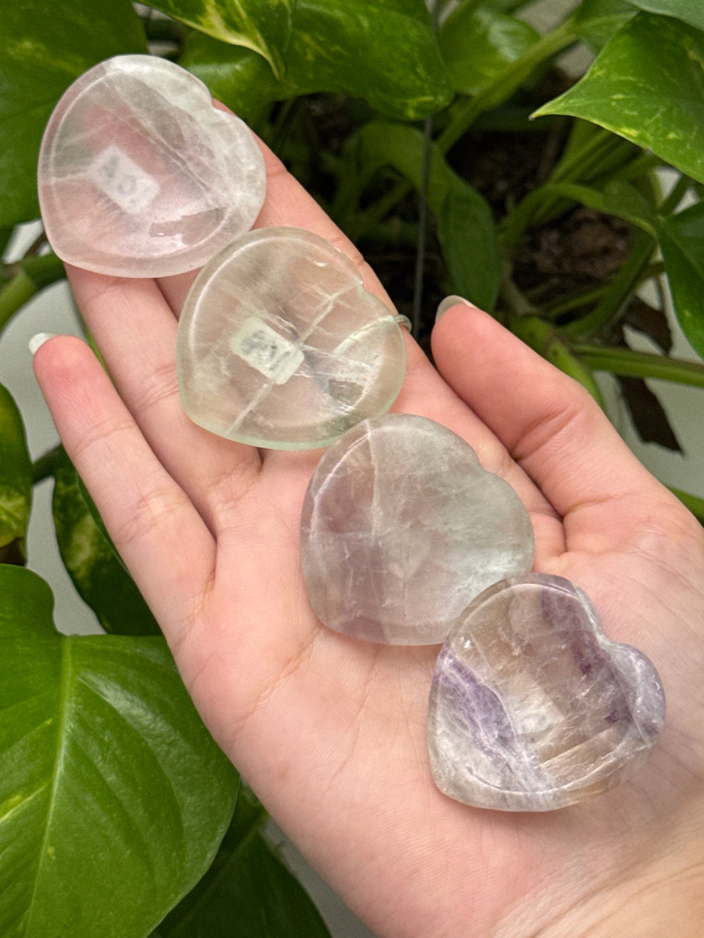 Fluorite Heart Worry Stone