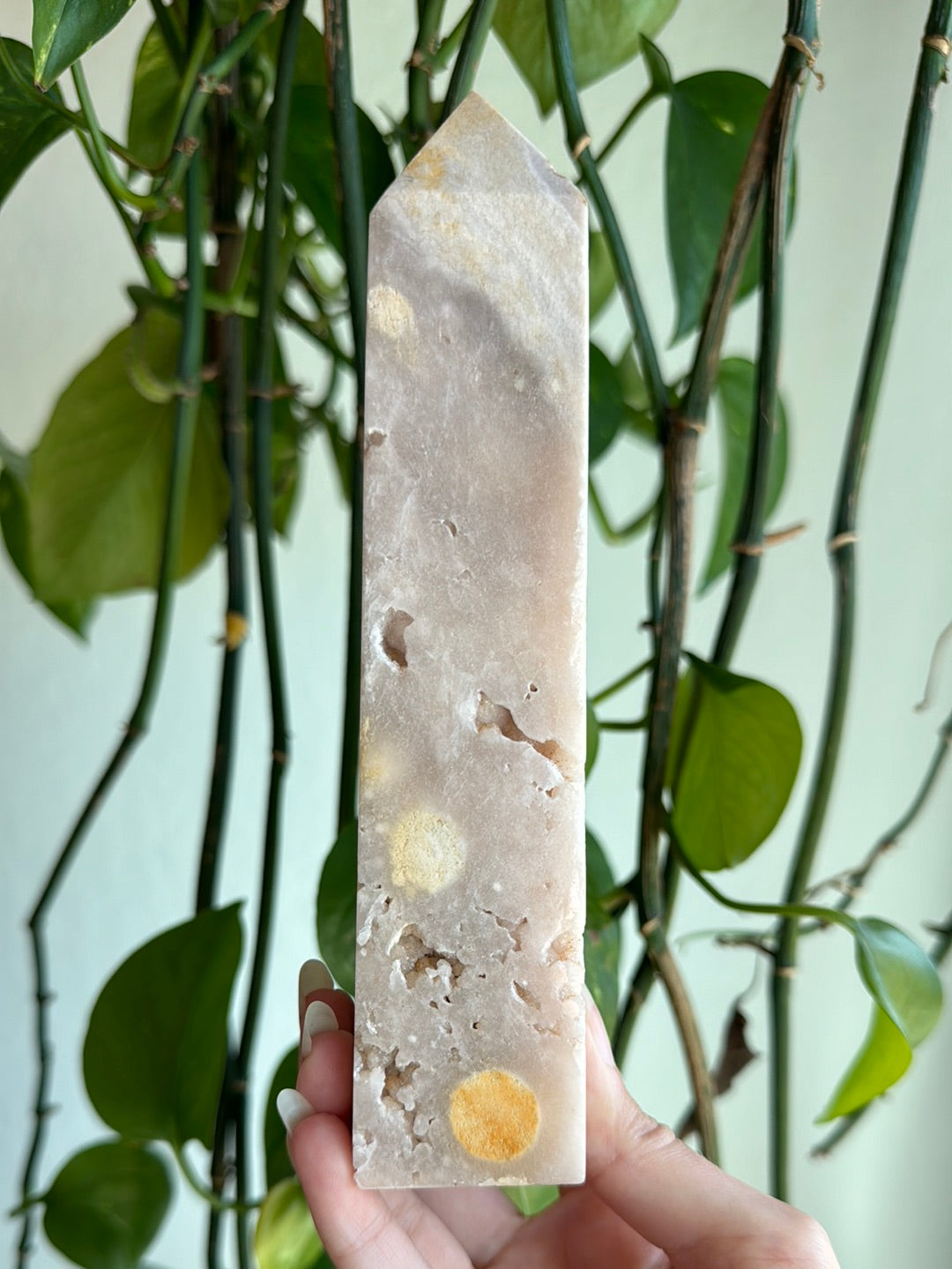 Orby Druzy Pink Amethyst Tower