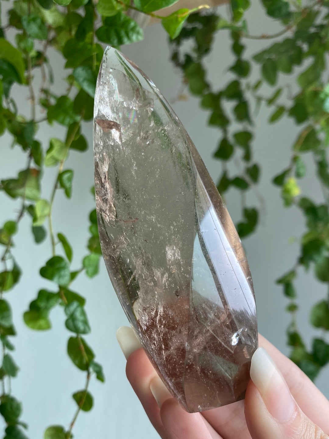 Smoky Quartz Flame With Rainbows B