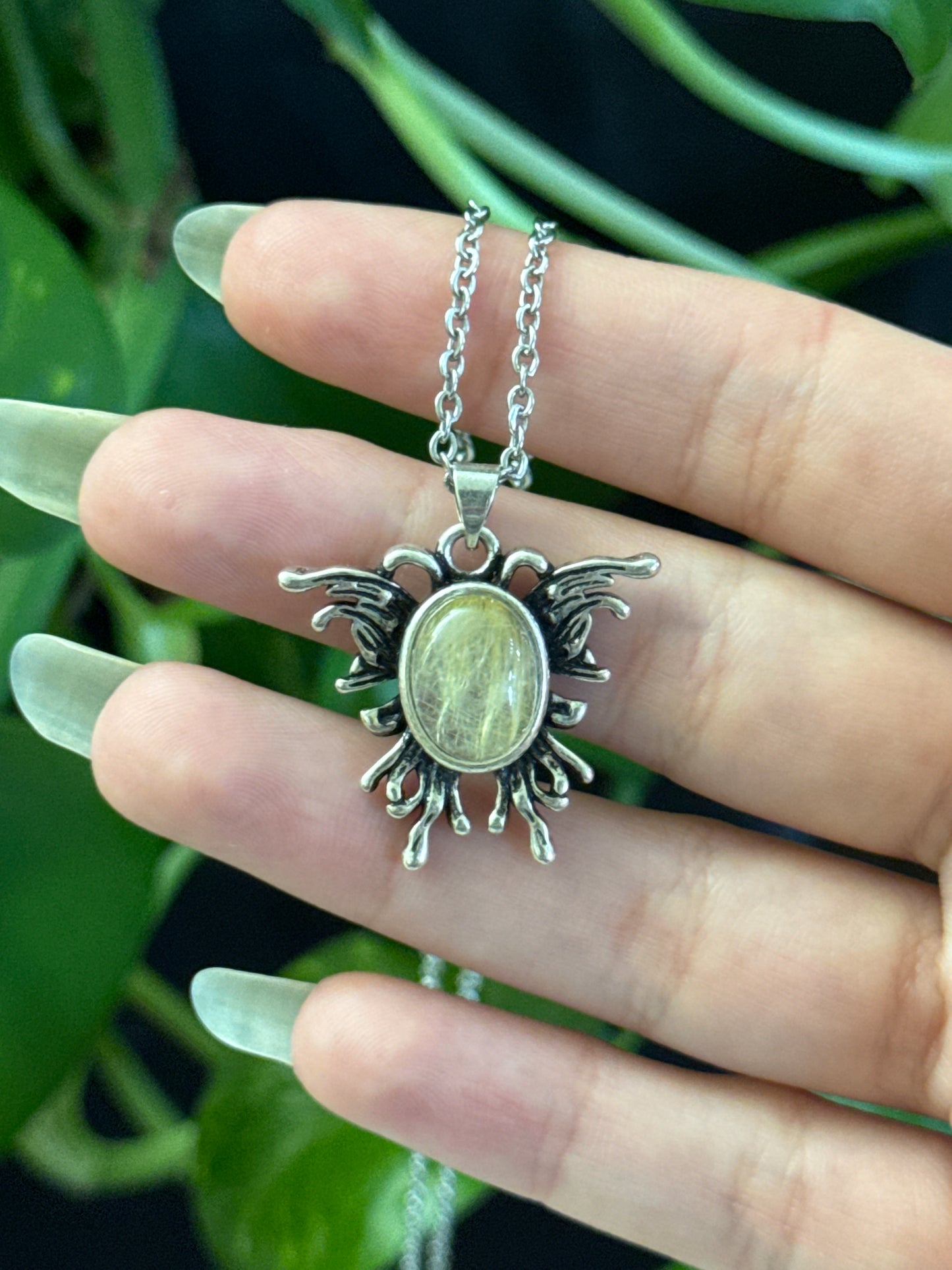 Butterfly Golden Rutile Necklace