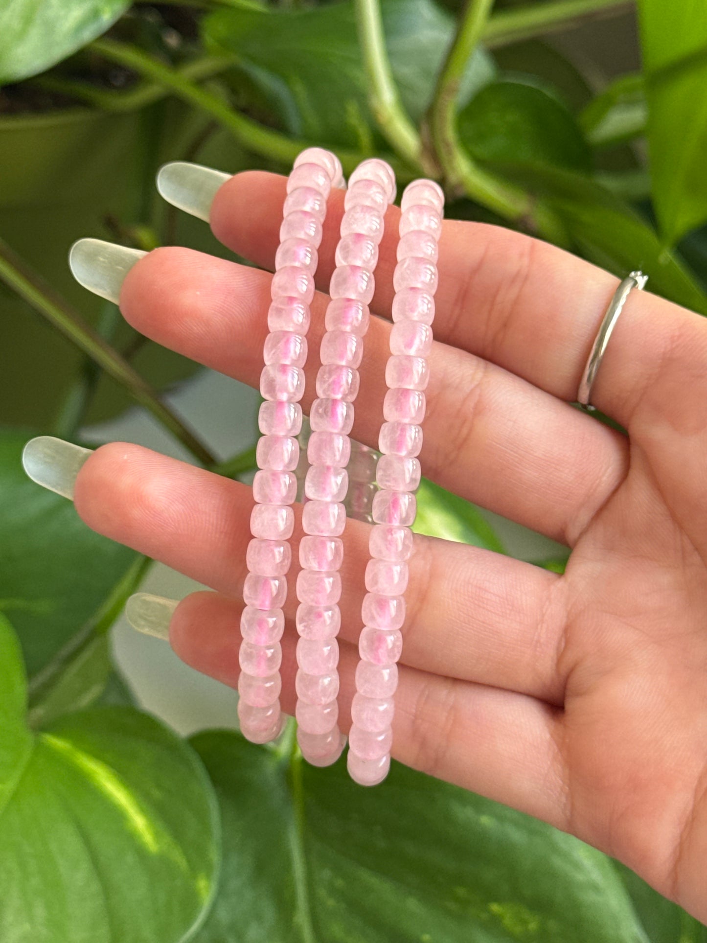 Rose Quartz Dainty Bracelet
