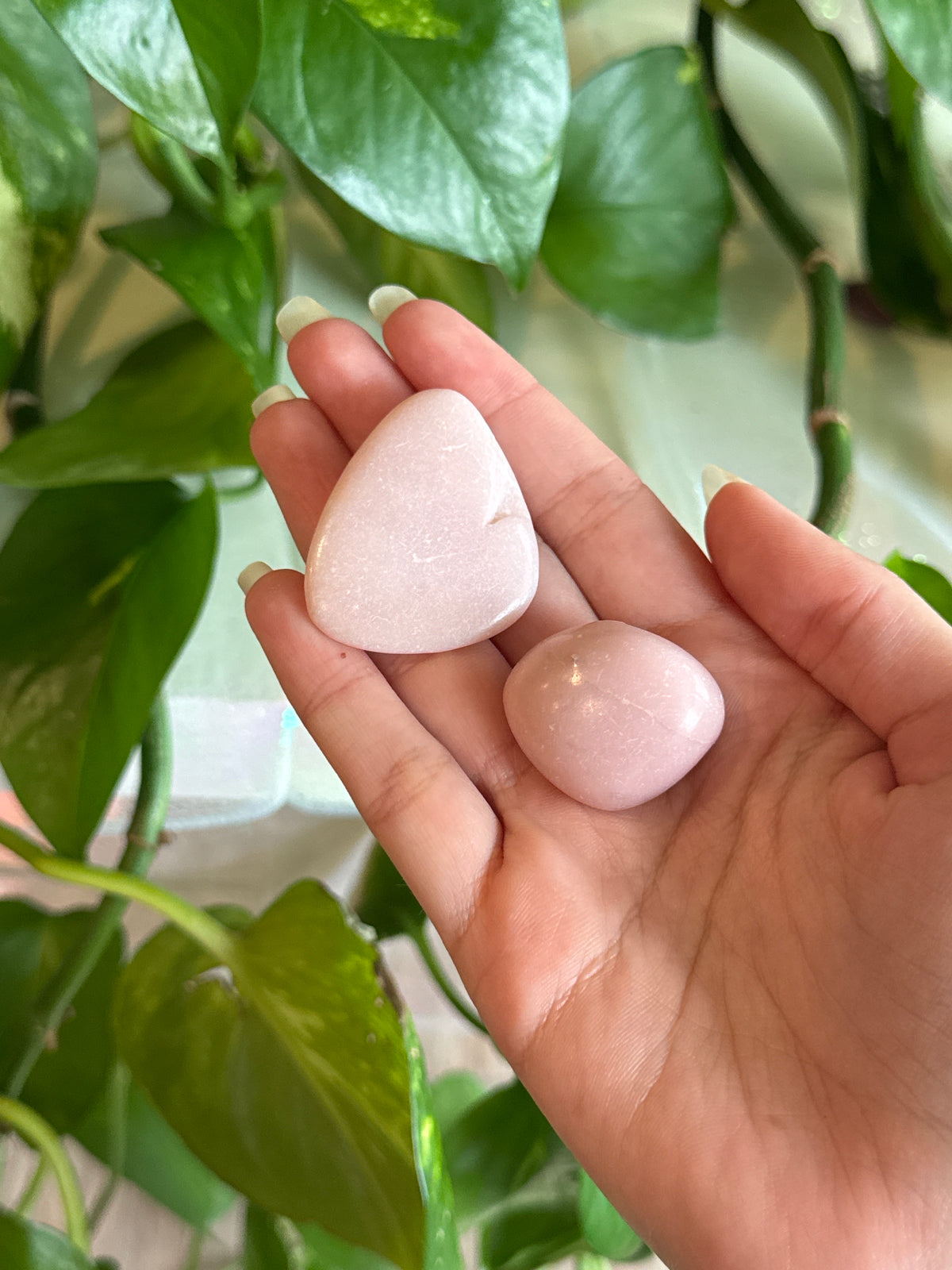 Chunky Pink Opal Tumble & Flat Stone