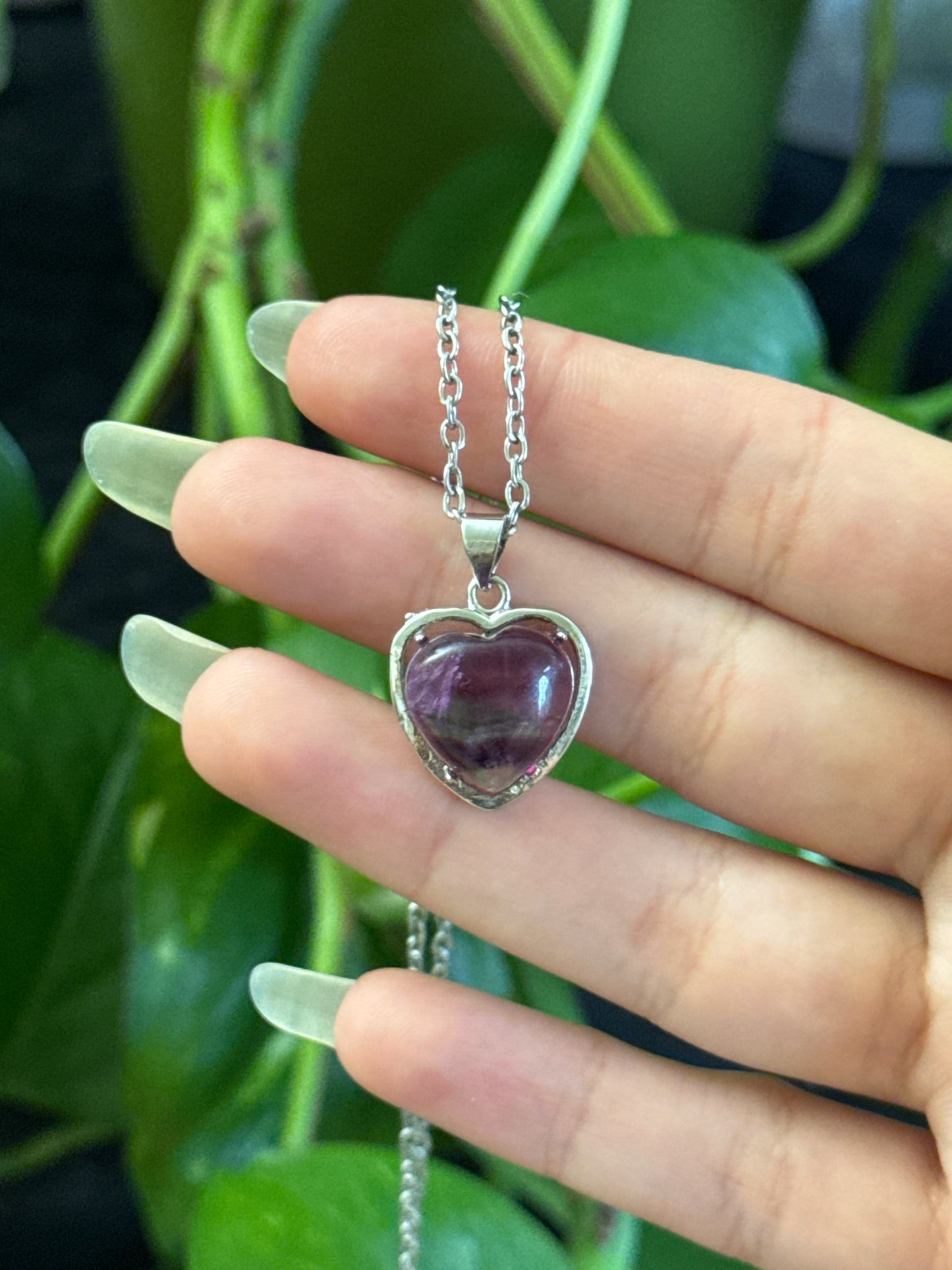 Fluorite Heart Necklace | You Pick