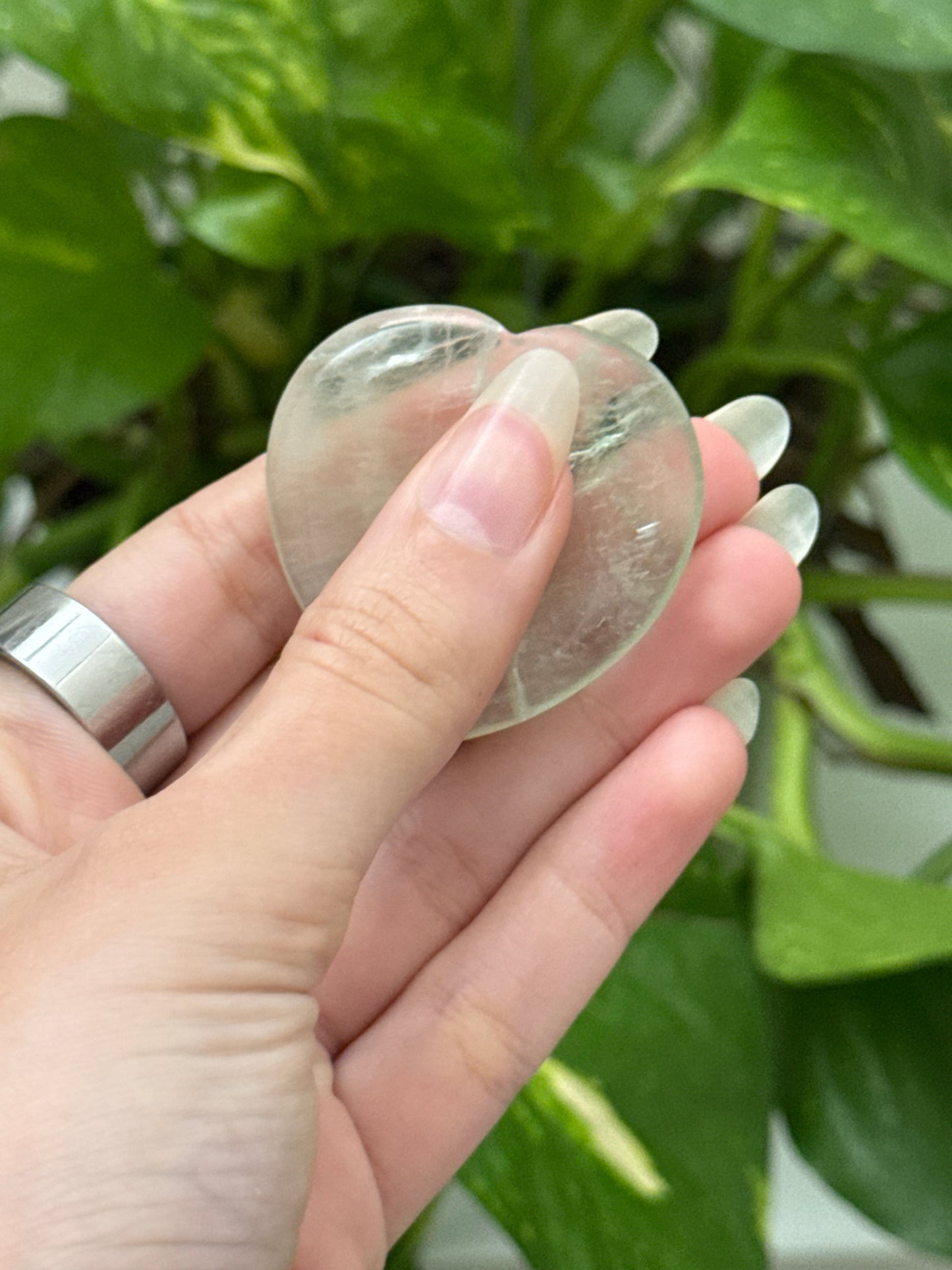 Fluorite Heart Worry Stone