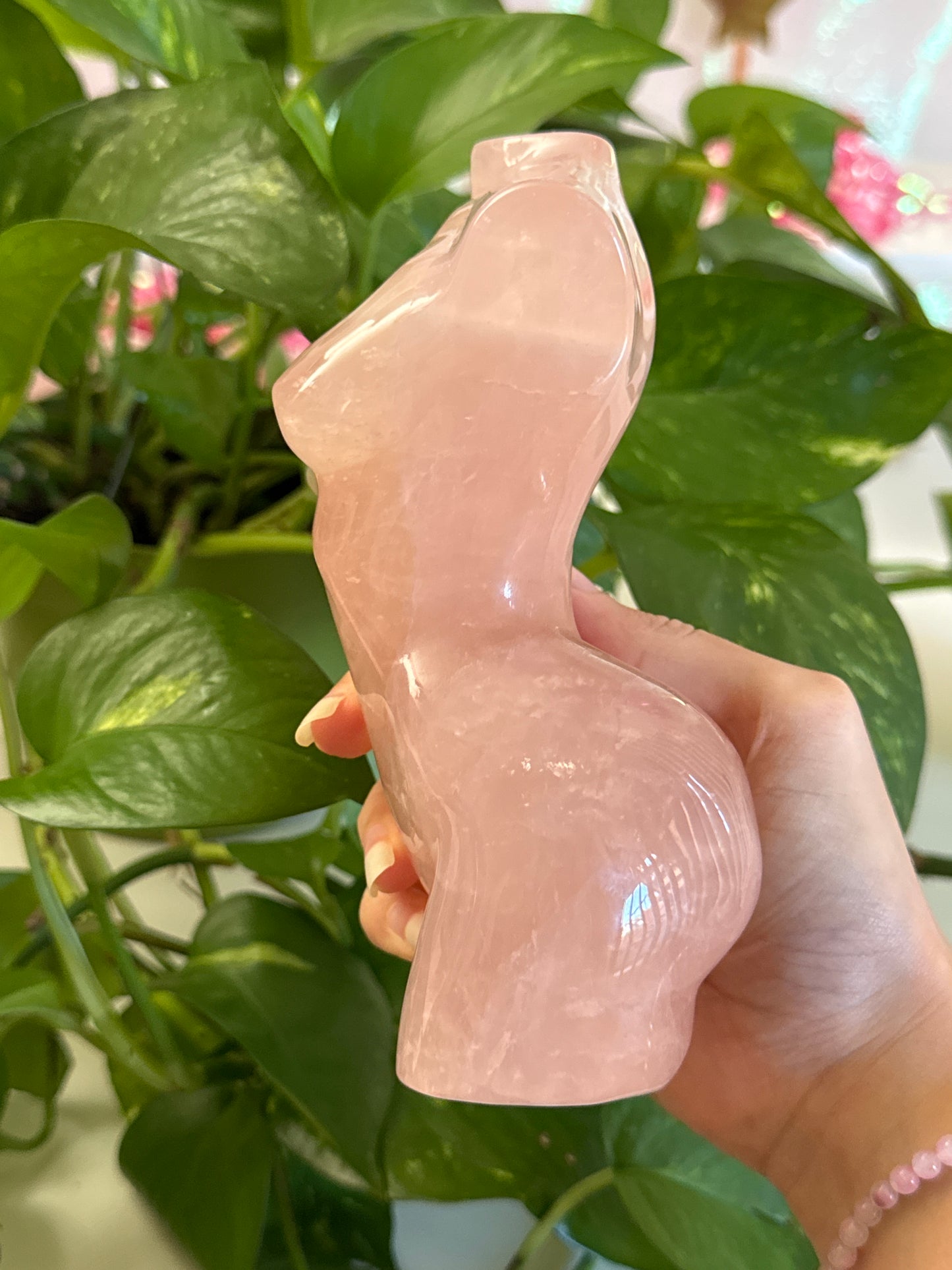 Large Rose Quartz Goddess Body