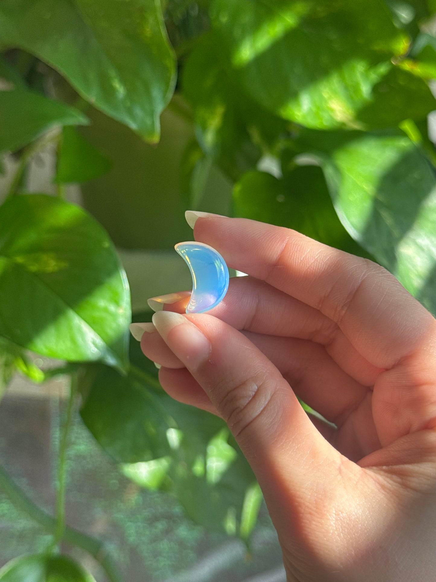 Opalite Mini Crescent Moon