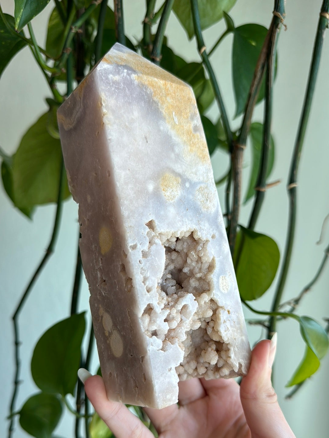 Chunky, Orby, Druzy Pink Amethyst Tower