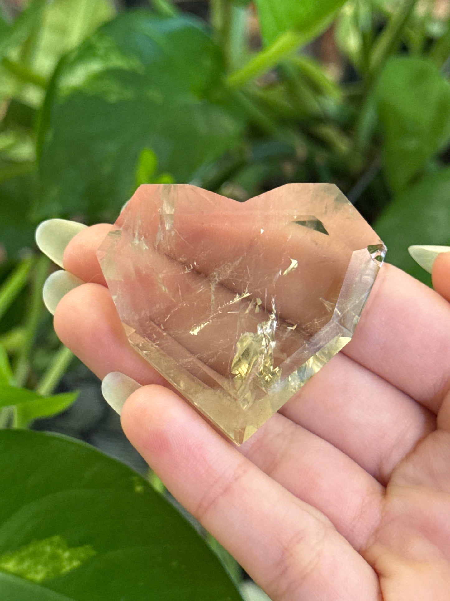 Citrine Geometric Heart