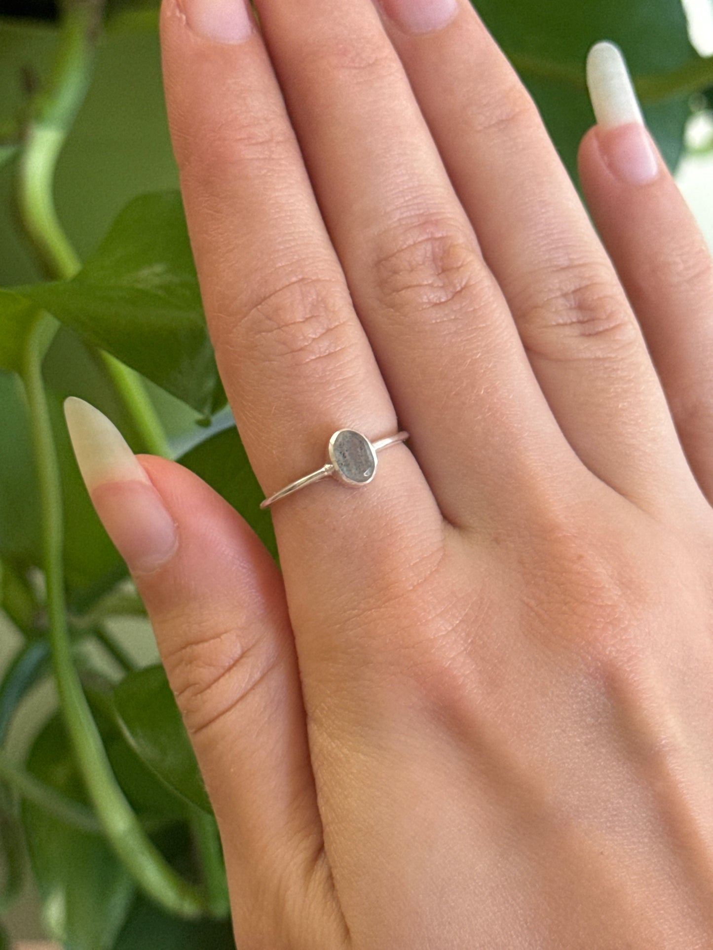 Labradorite Oval Size 6 Ring