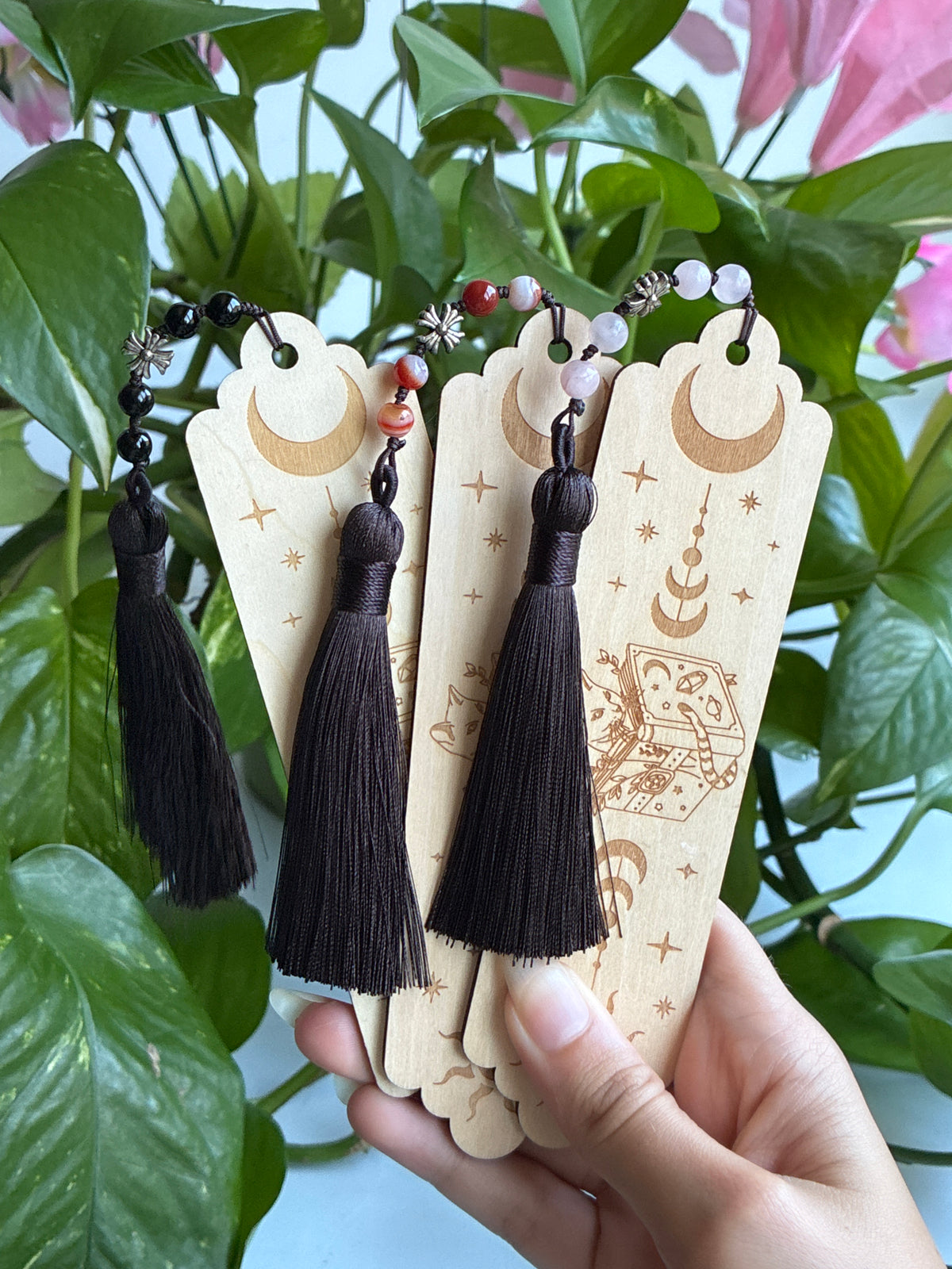 Reading Kitty Wood Bookmark | You Pick Material