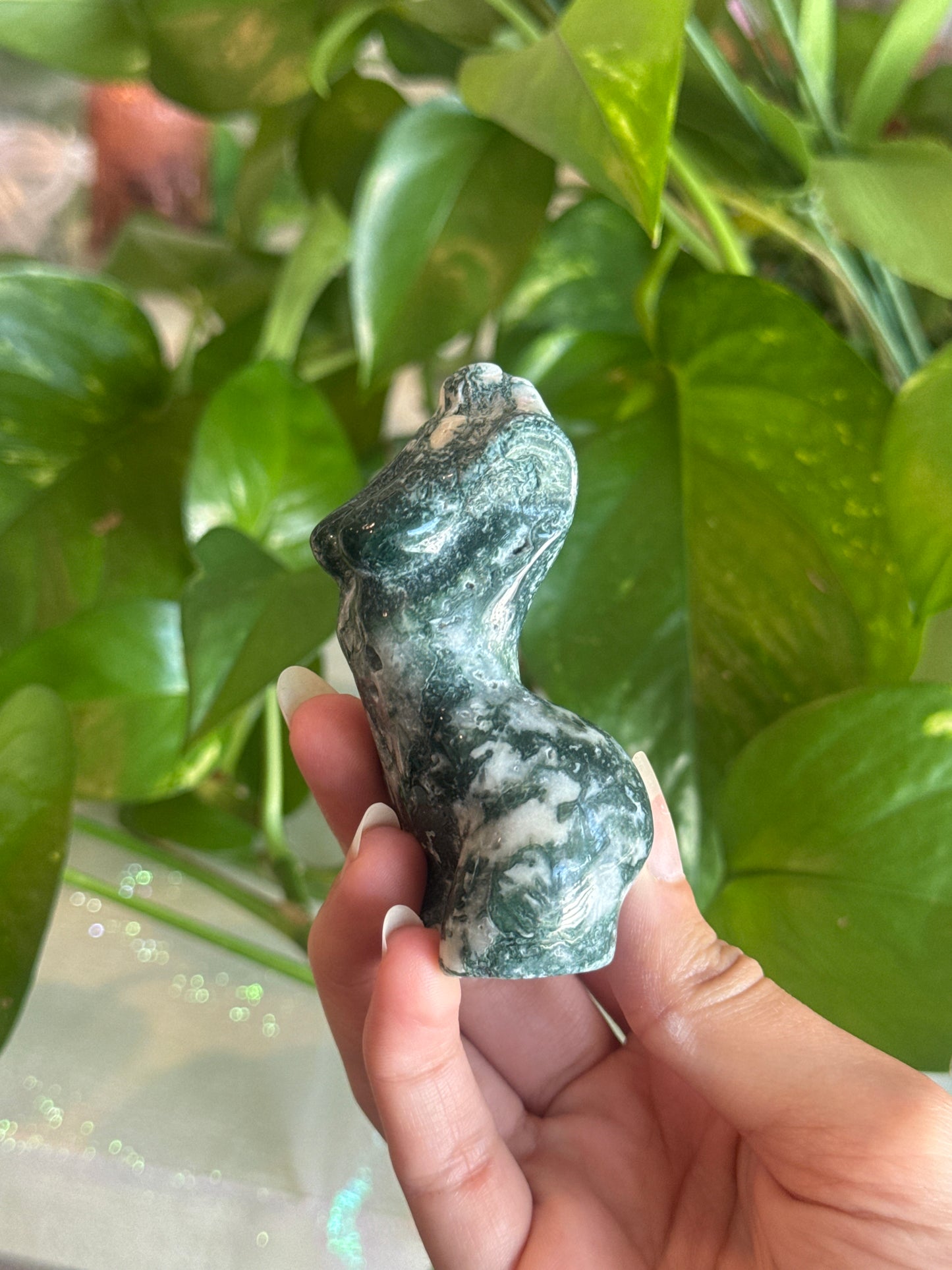 Moss Agate Goddess Body