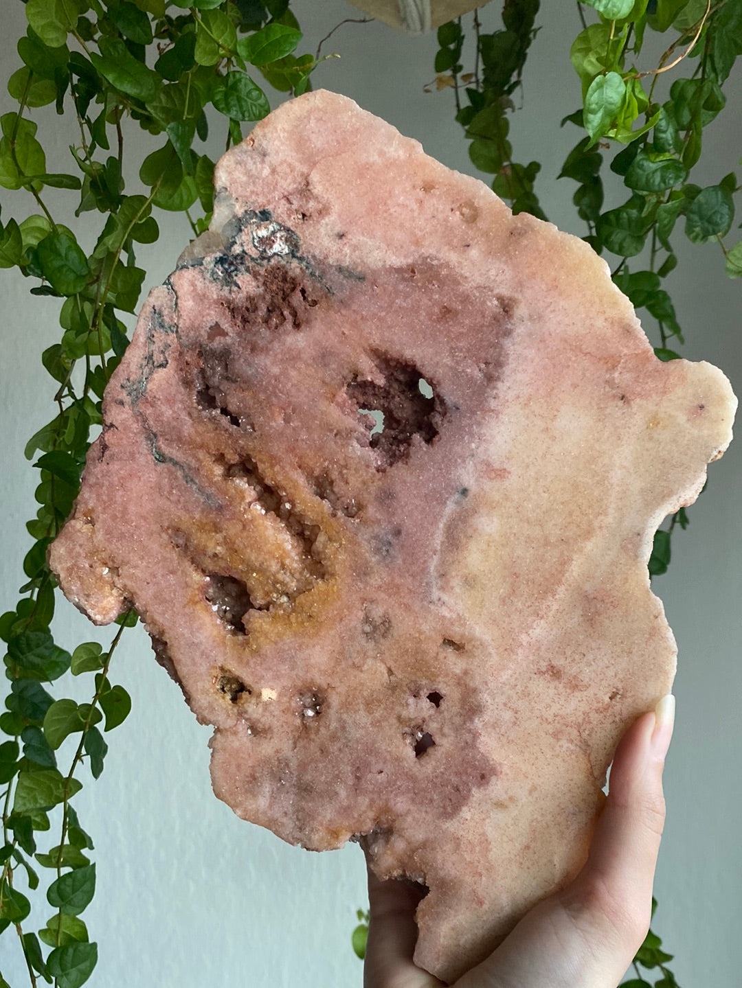 XL Druzy Pink Amethyst Slab (11” & 2.8lbs)