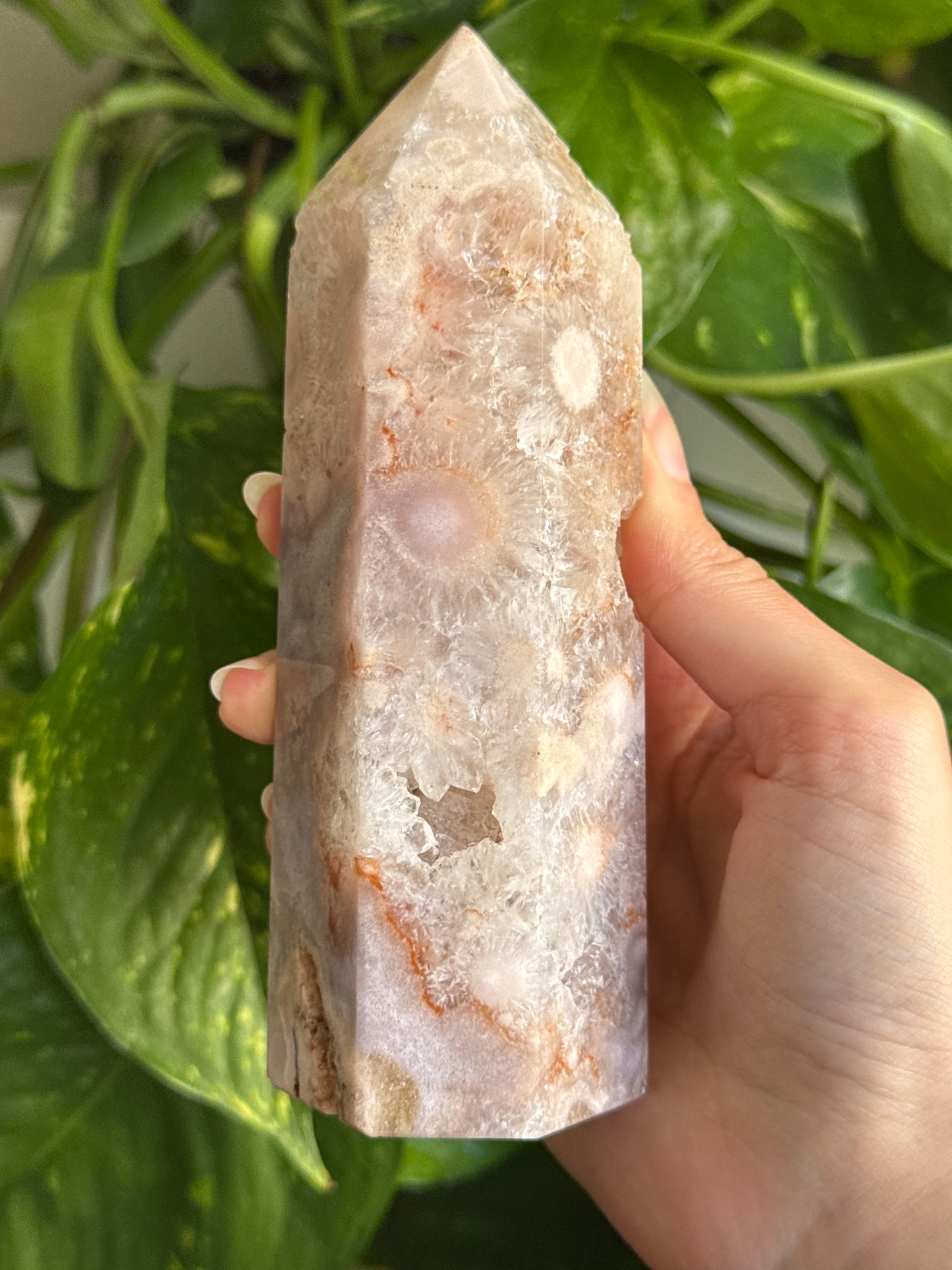 Large Druzy Pink Amethyst Tower