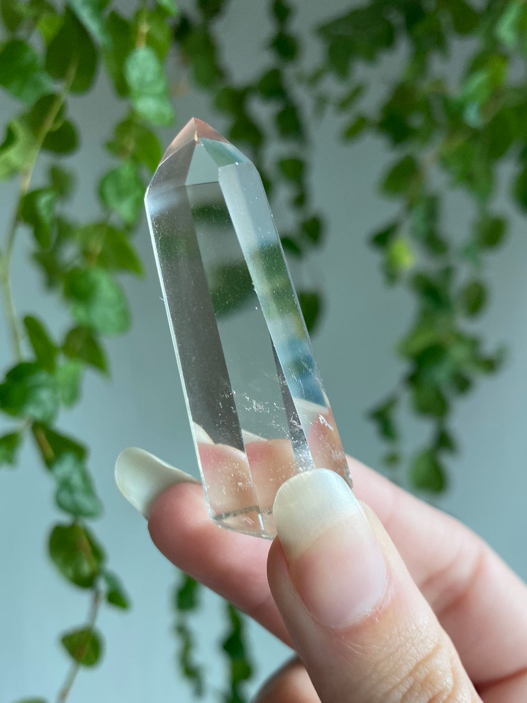 High Quality Clear Quartz Faceted Tower